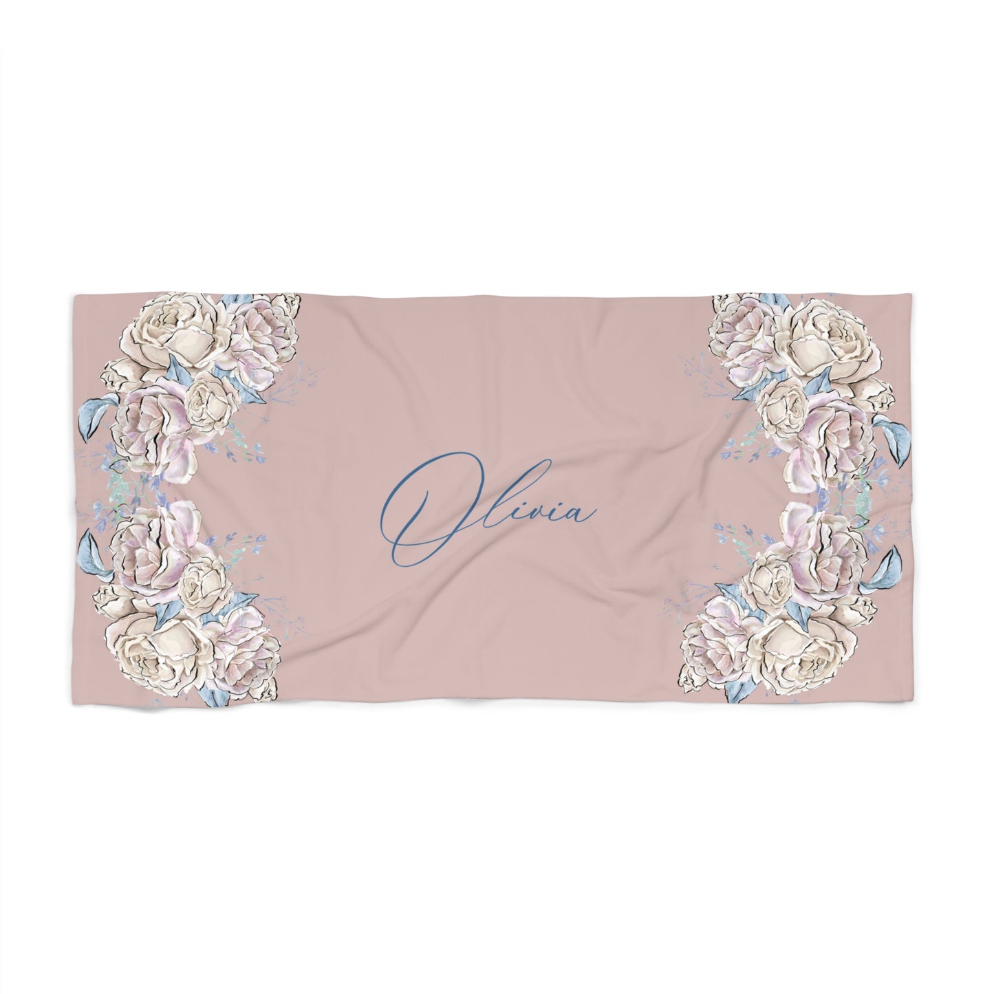 Beach Towel, Floral, Polycotton Towel, 2 sizes Available