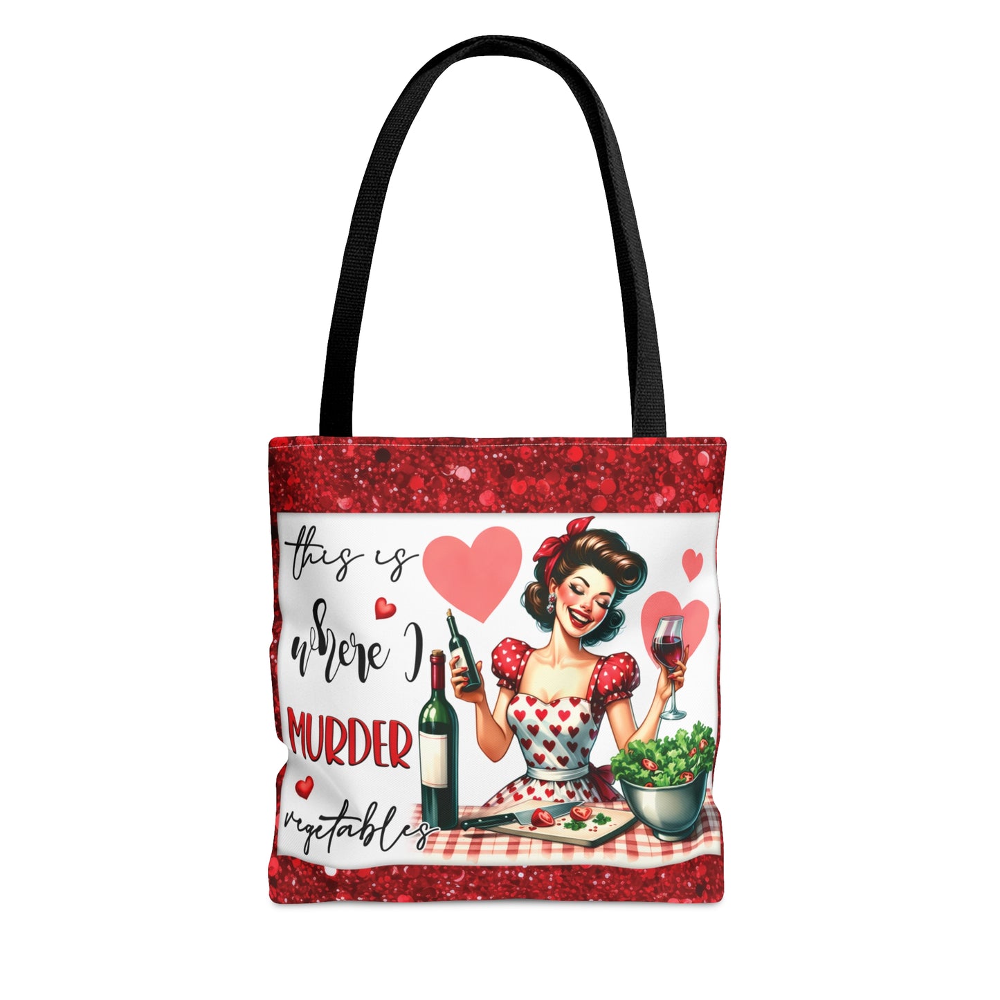 Tote Bag, Retro, This is where I murder Vegetables