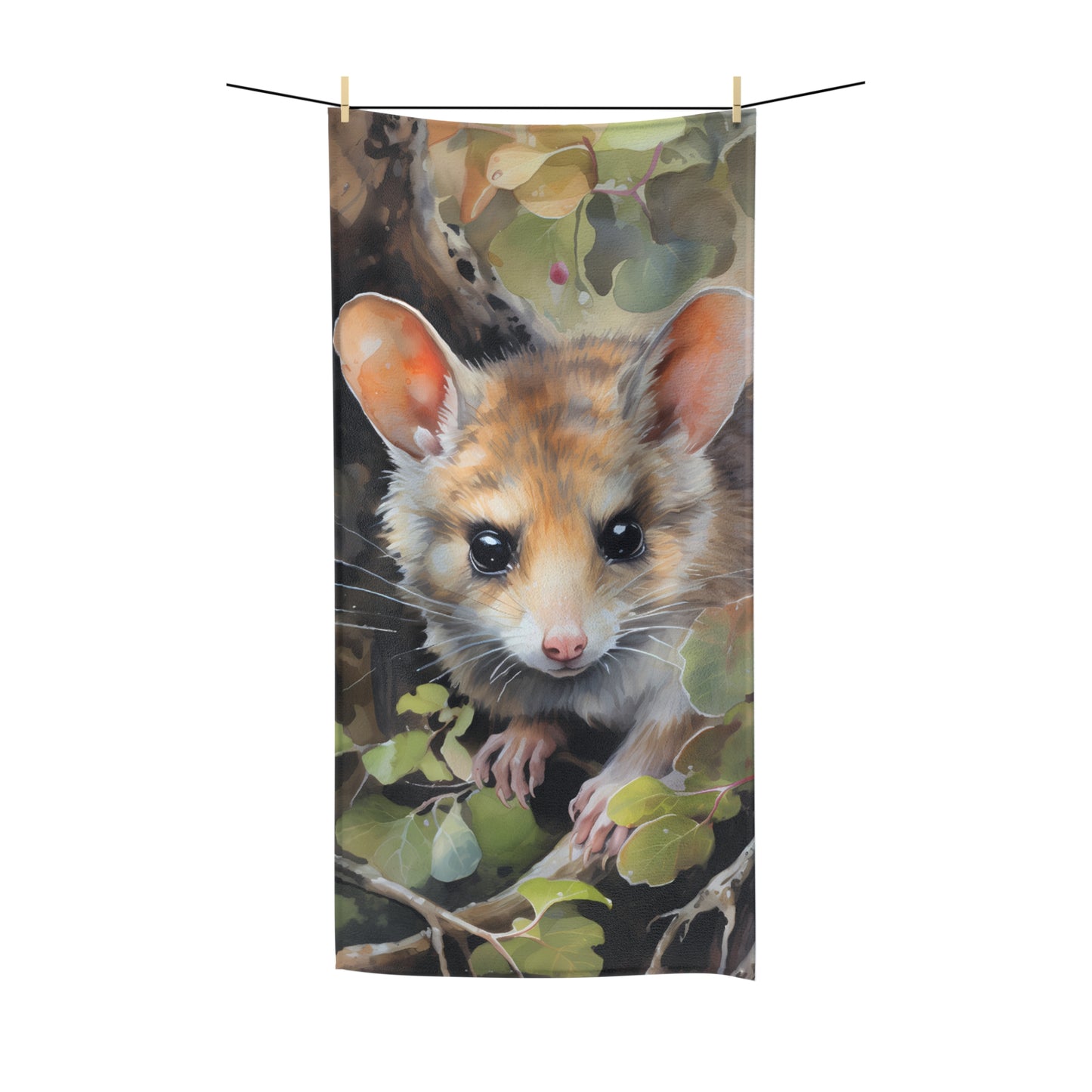 Beach Towel, Australian Animals, Possum, Polycotton Towel