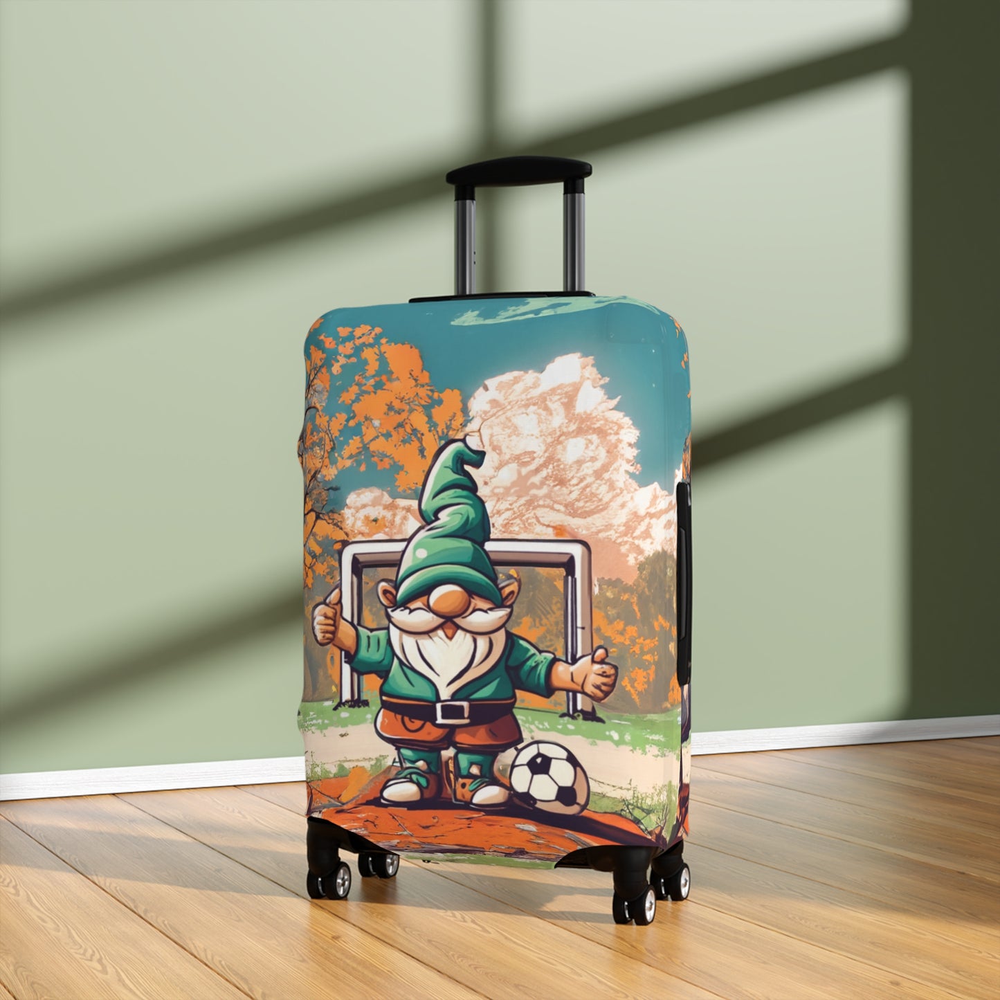 Luggage Cover, Retro Soccer Gnome, awd-5028