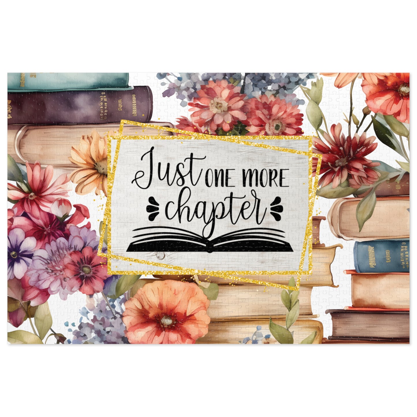 Jigsaw Puzzle, Book Lovers, Just one More Chapter, Personalised/Non-Personalised (30, 110, 252, 500,1000-Piece)