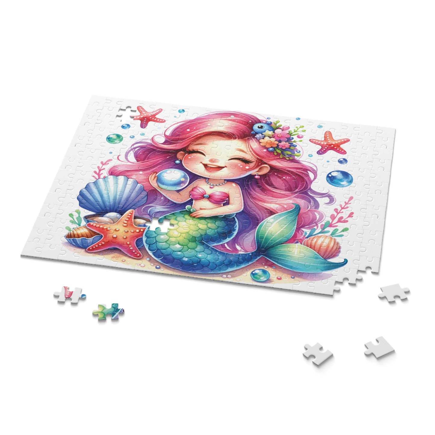 Personalised/Non-Personalised Puzzle, Mermaid (120, 252, 500-Piece)