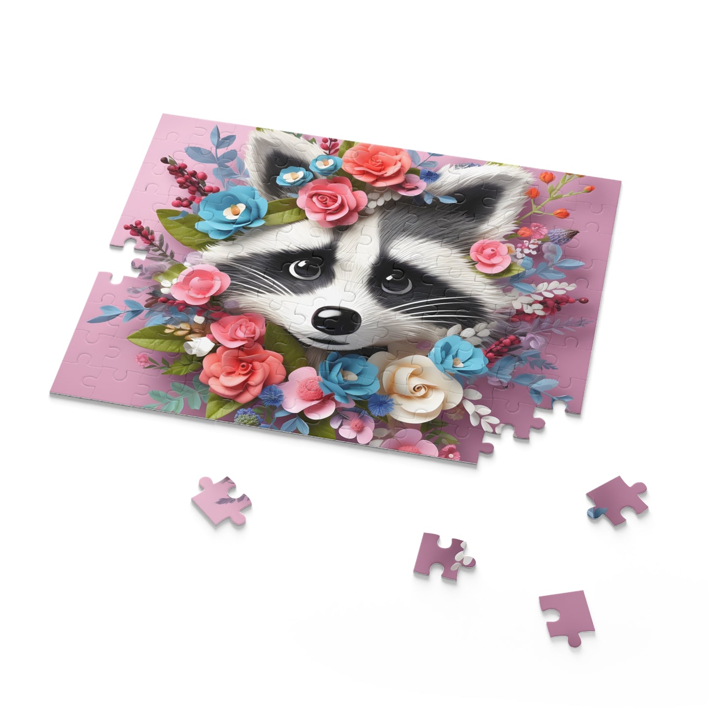 Personalised/Non-Personalised Puzzle, Racoon (120, 252, 500-Piece)