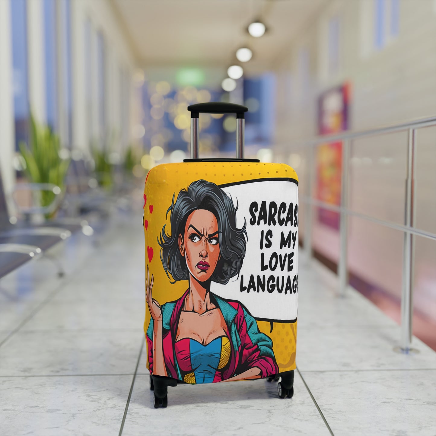 Luggage Cover, Funny Quote, Sarcasm is my Love language, awd-1727