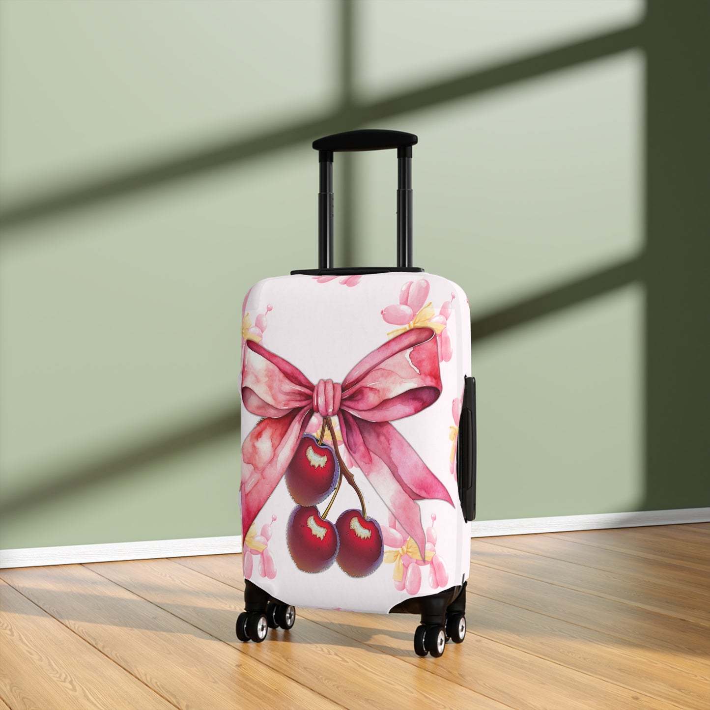 Luggage Cover, Rockabilly, Coquette, Balloon Poodles, Cherries and Ribbon, awd-2521