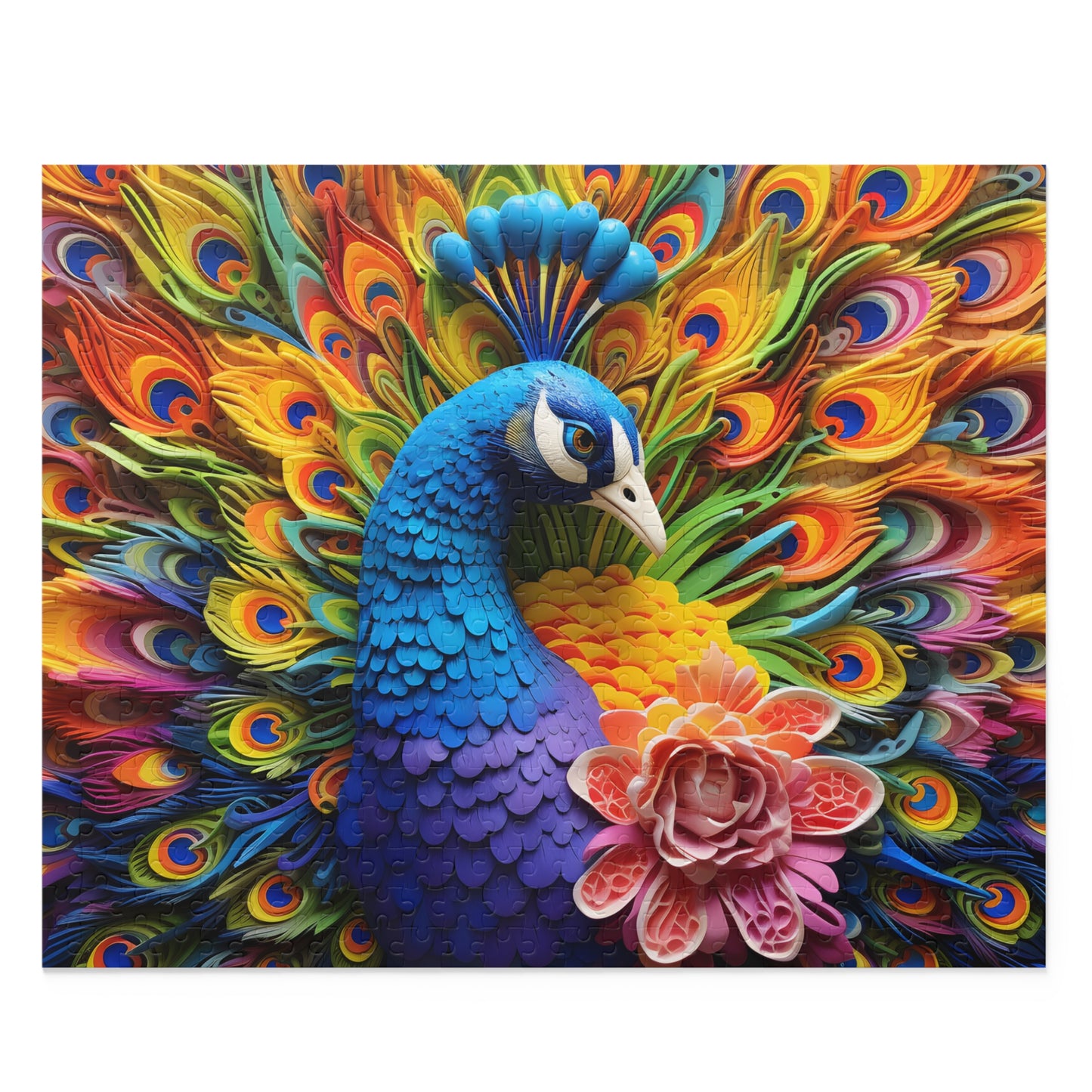 Personalised/Non-Personalised Puzzle, Peacock (120, 252, 500-Piece)