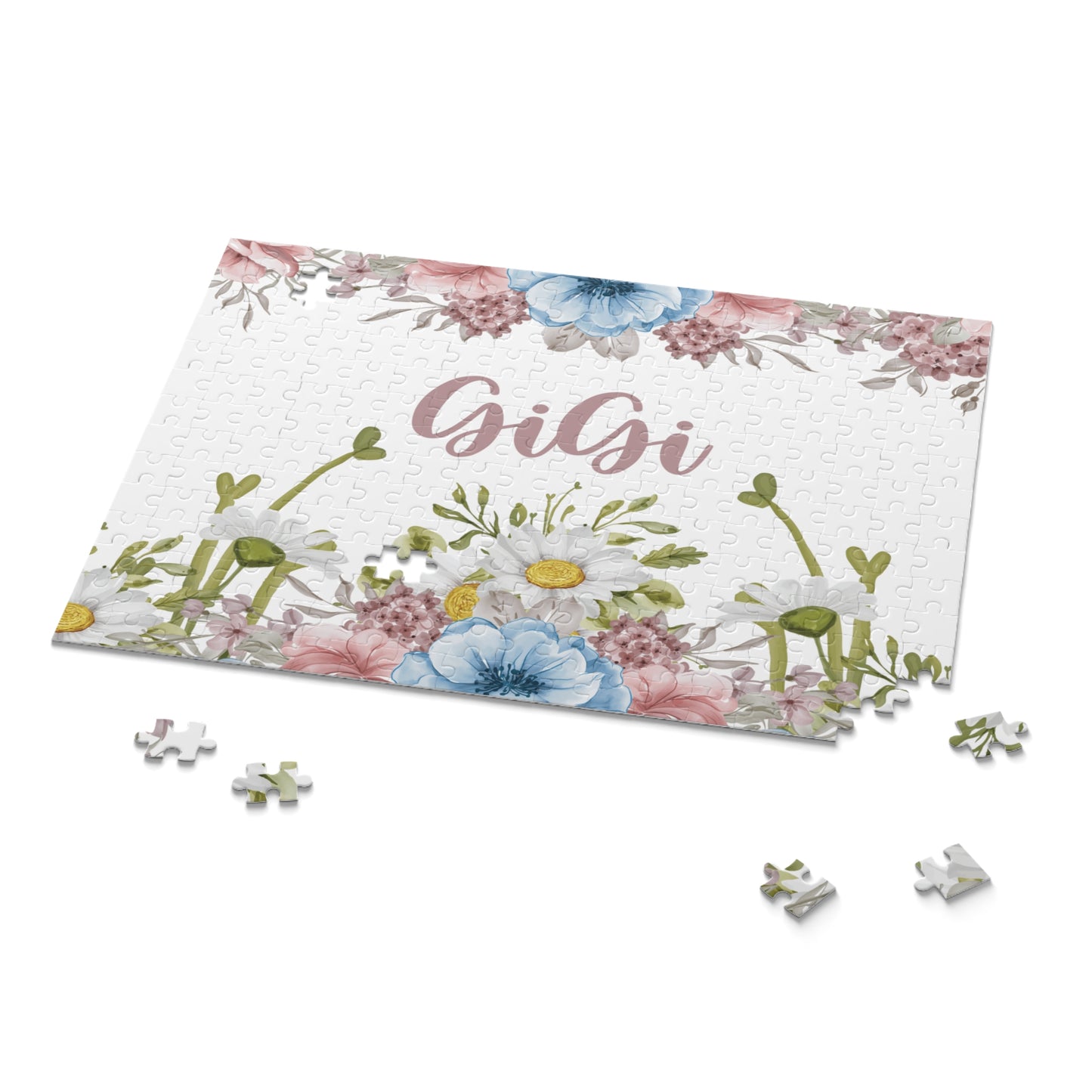 Personalised/Non-Personalised Puzzle, Floral, GiGi (120, 252, 500-Piece)