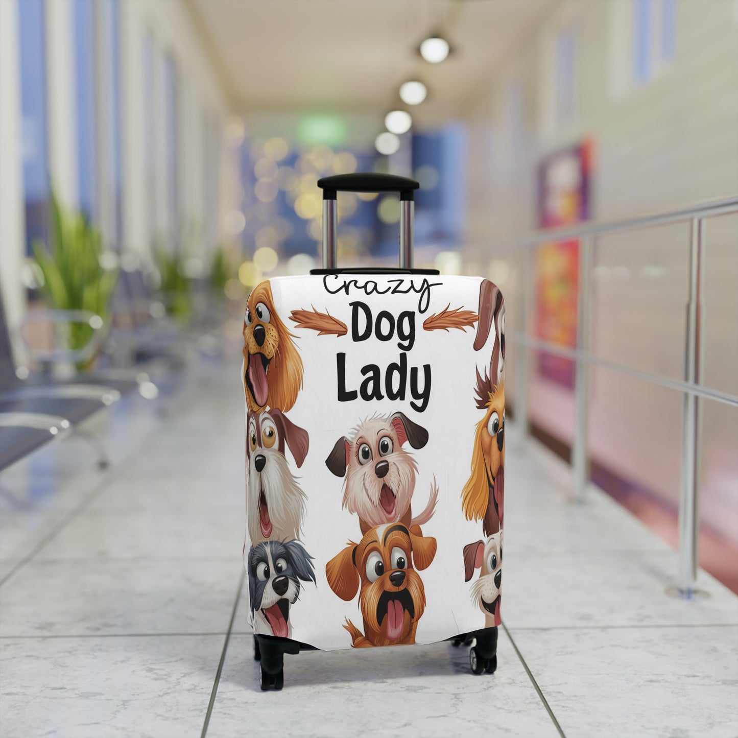 Luggage Cover, Crazy Dog Lady, awd-1490