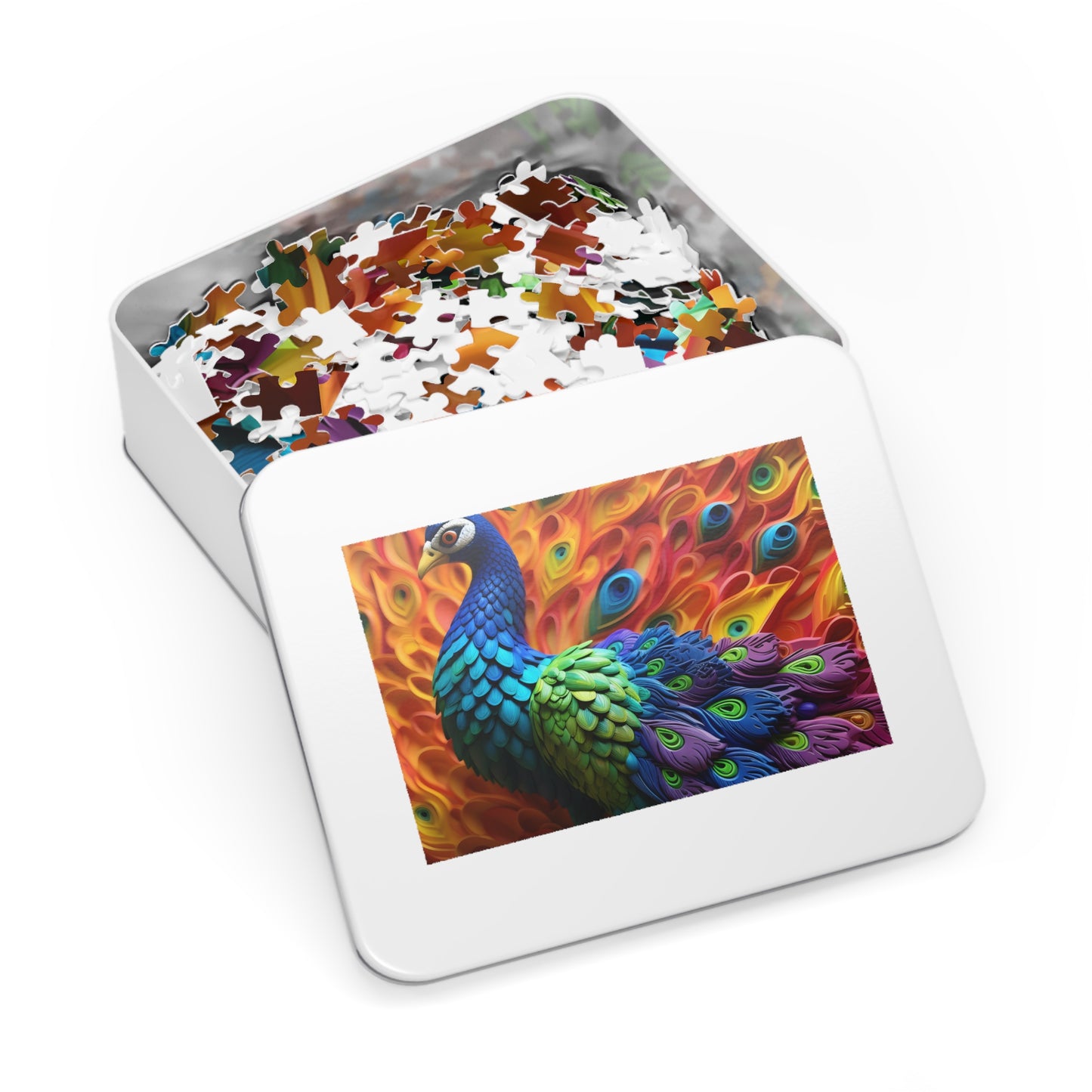 Puzzle, Peacock, Personalised/Non-Personalised (30, 110, 252, 500,1000-Piece) awd-575