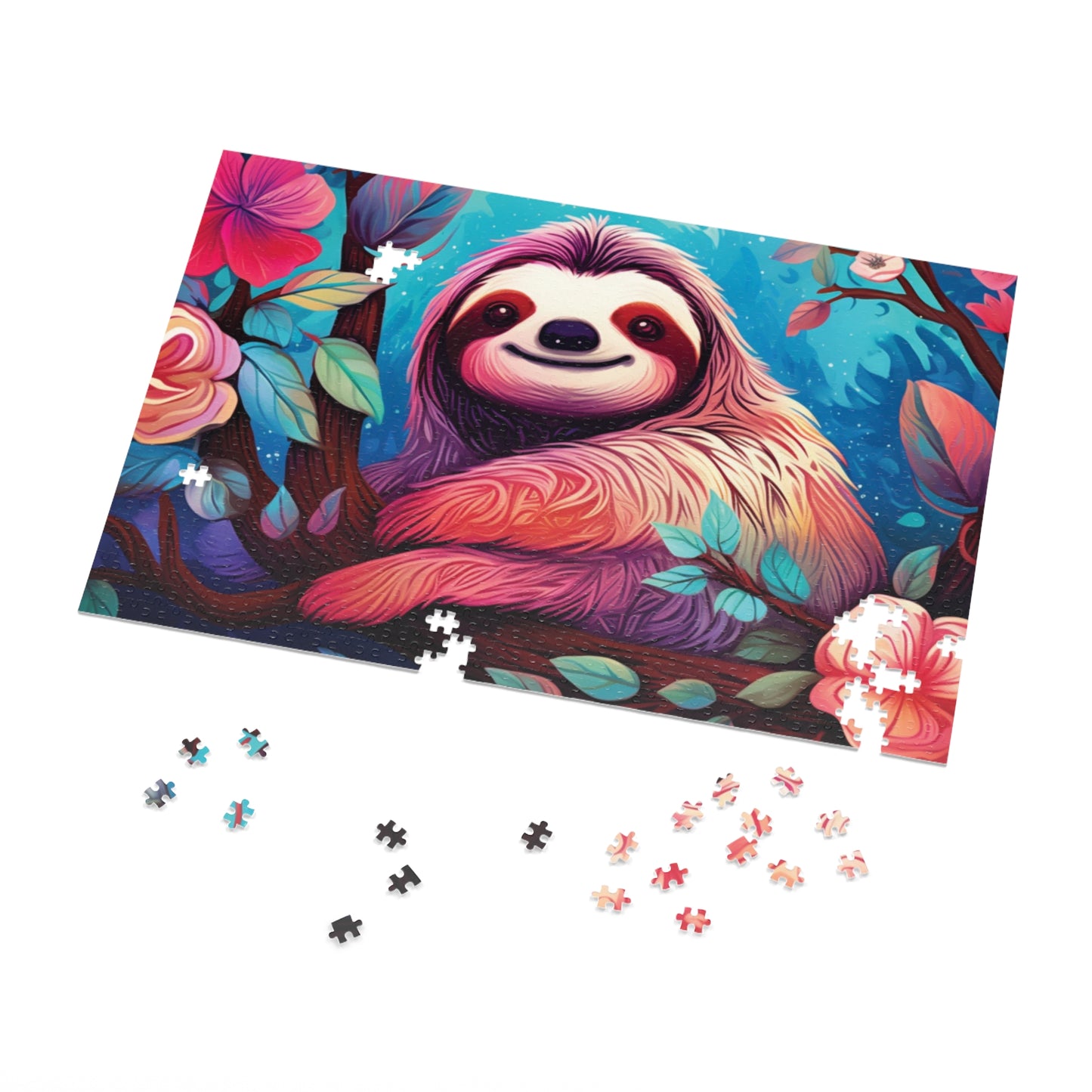 Jigsaw Puzzle, Sloth, Personalised/Non-Personalised (30, 110, 252, 500,1000-Piece)