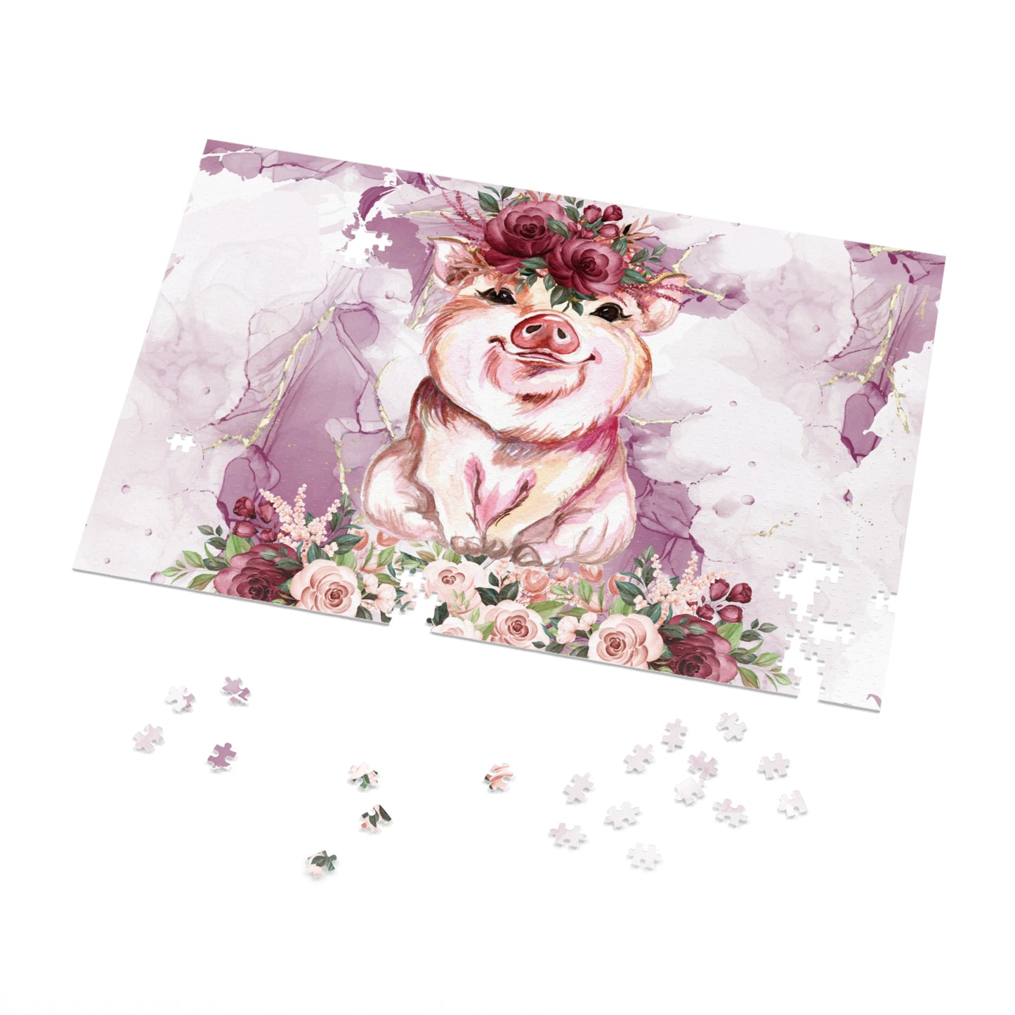 Jigsaw Puzzle, Pig, Personalised/Non-Personalised (30, 110, 252, 500,1000-Piece)