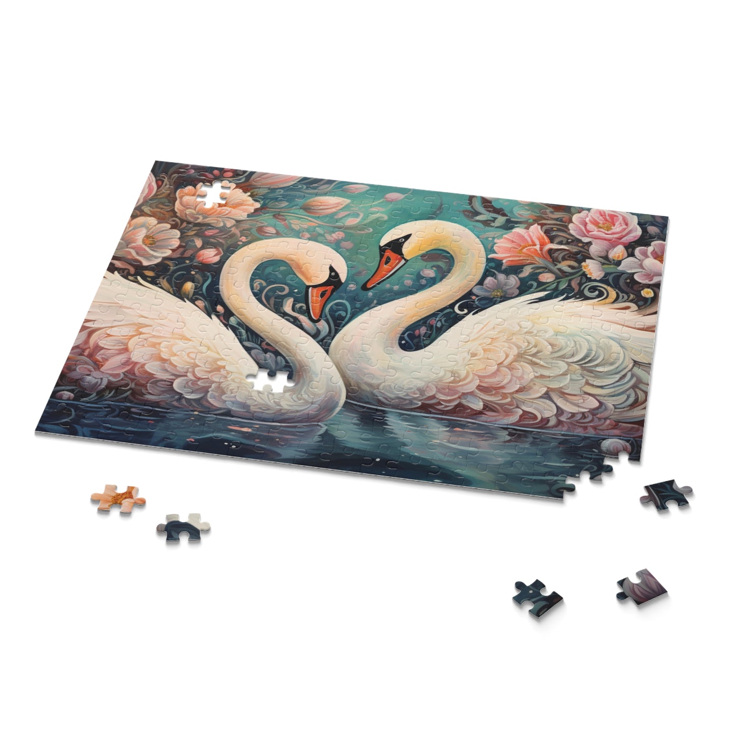 Personalised/Non-Personalised Puzzle, Swan (120, 252, 500-Piece)