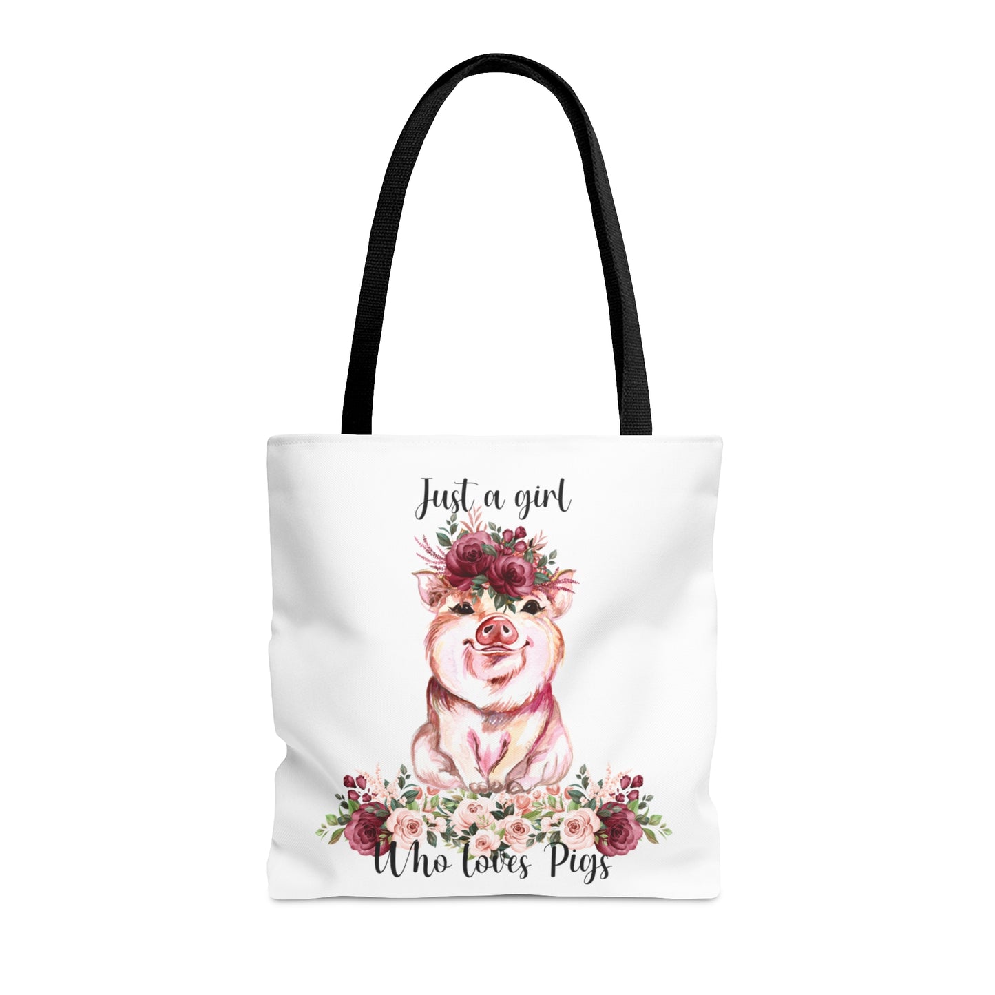 Tote Bag, Just a Girl Who Loves Pigs, Personalised/Non-Personalised Tote bag