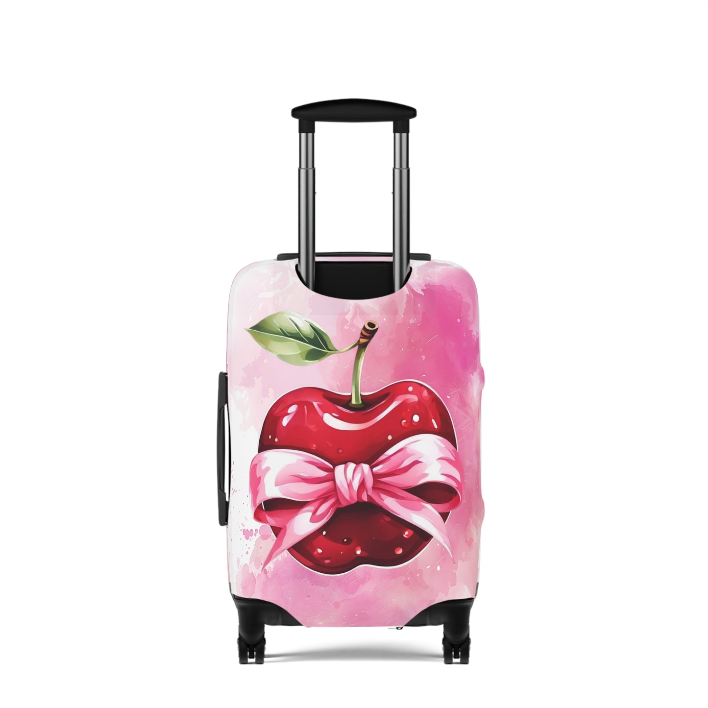 Luggage Cover, Rockabilly, Coquette, Pink Watercolour, Apple and Ribbon, awd-2527