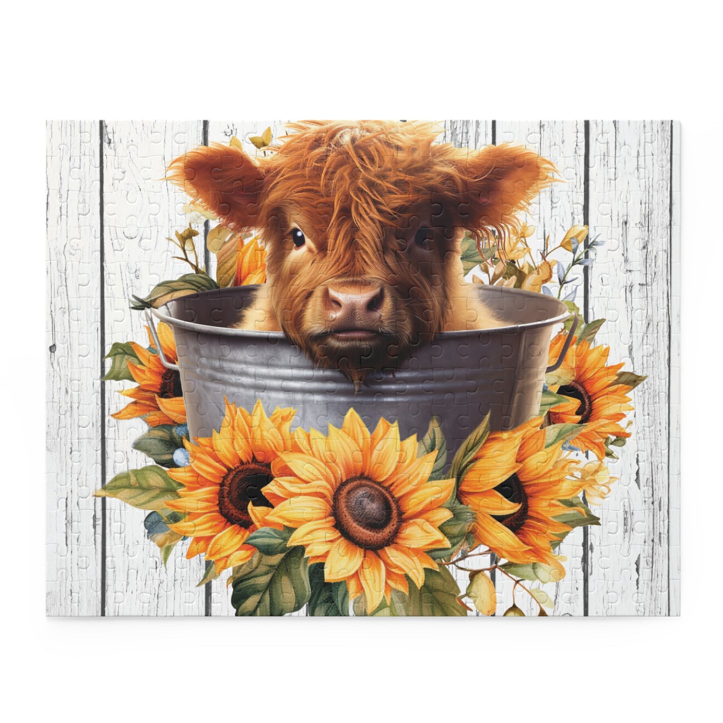 Personalised/Non-Personalised Puzzle, Highland Cow (120, 252, 500-Piece)