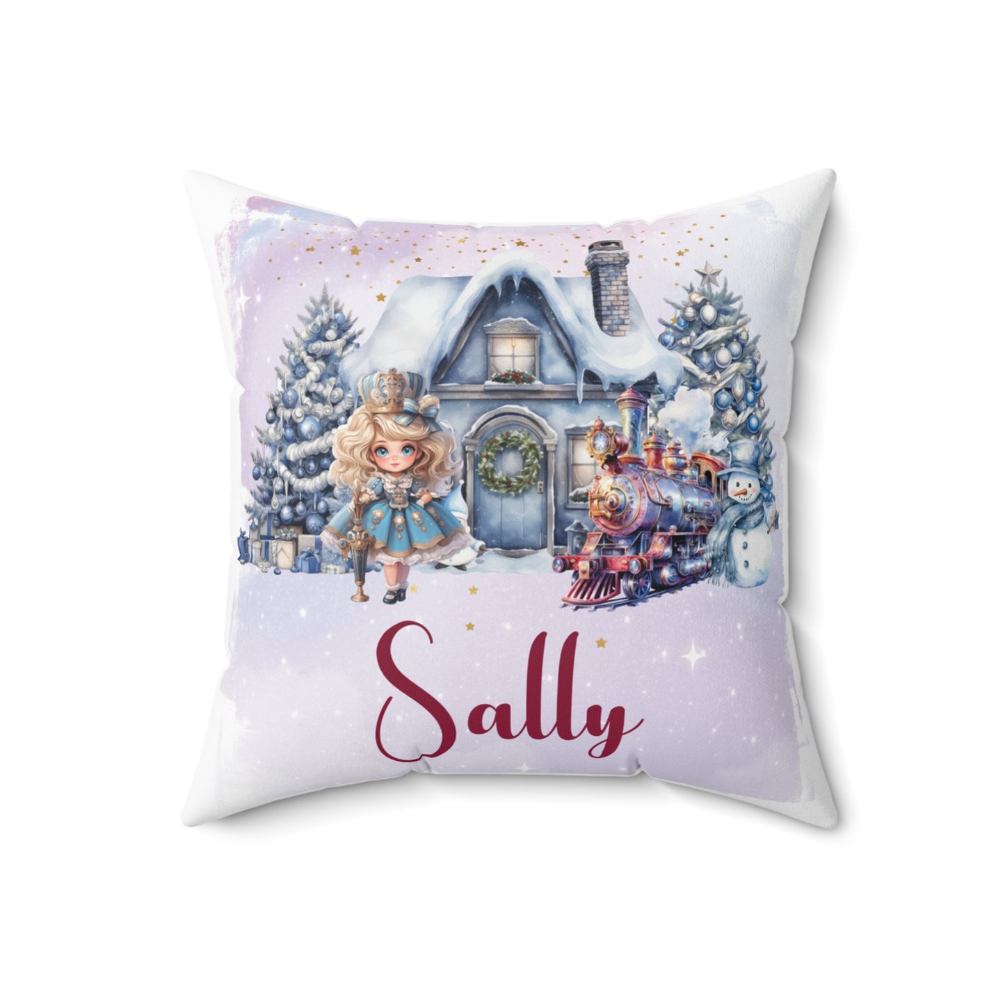 Personalised Christmas Cushion, Purple Christmas, Nutcracker, Polyester Square Cushion, Christmas cushion