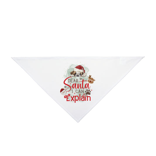 Bandana, Dear Santa I can Explain, Christmas Pet Bandana