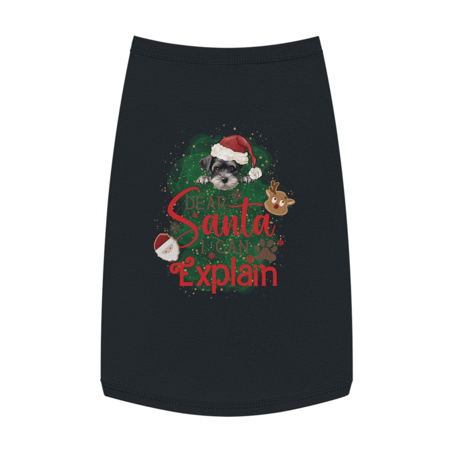 Pet Tank Top, Santa I Can Explain, Christmas Pet Tank Top