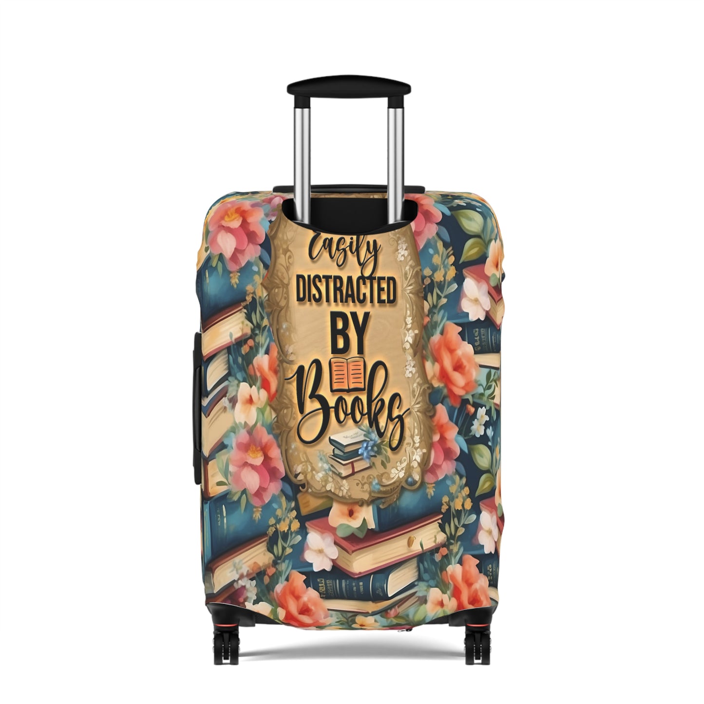 Luggage Cover, Easily distracted by Books, awd-1735