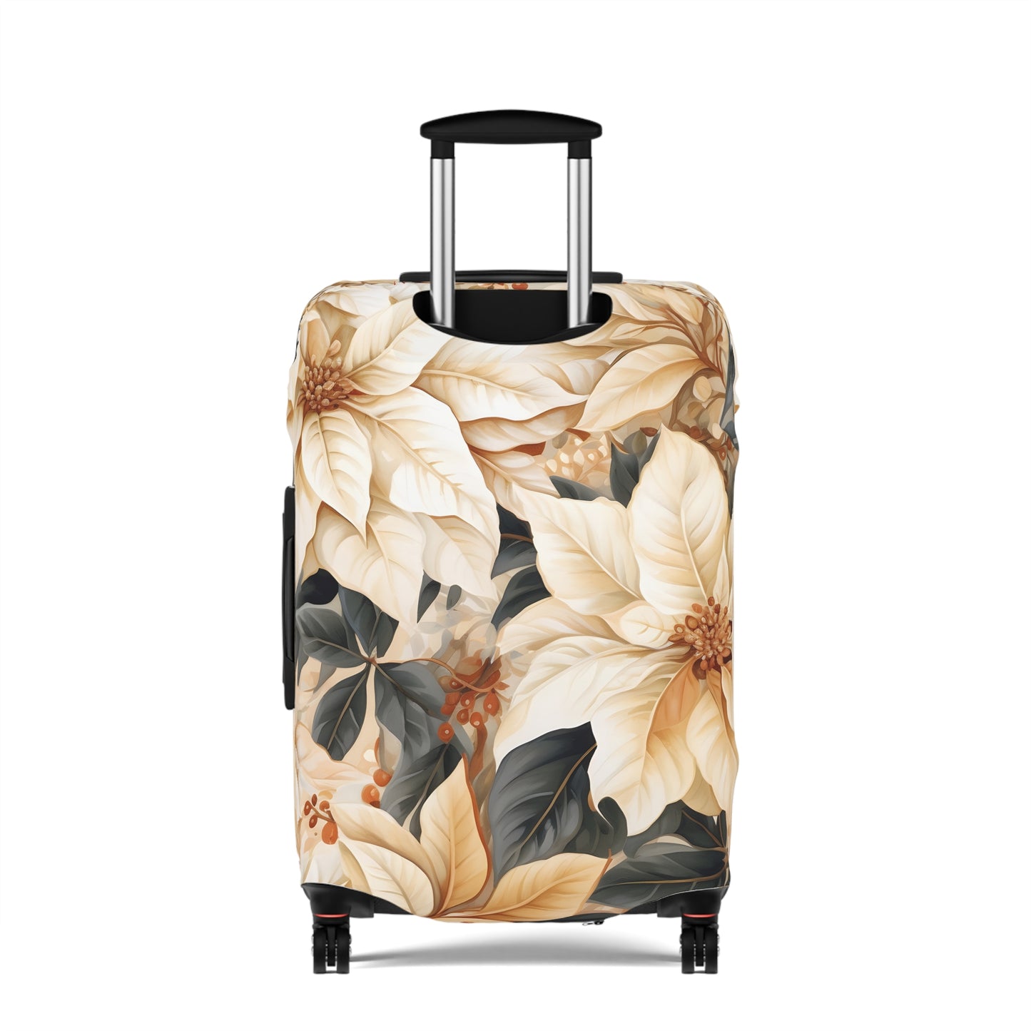 Luggage Cover, Cream Poinsettia