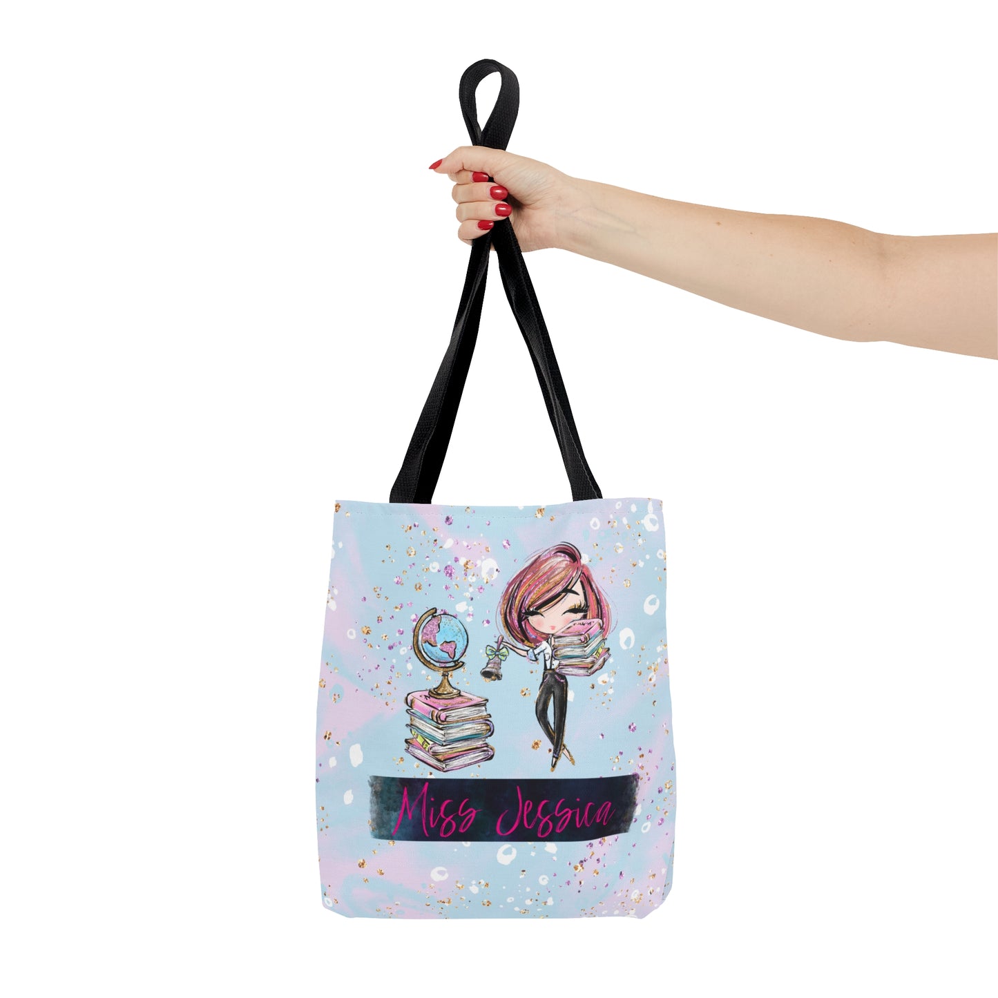 Teacher Books and Bell Tote Bag