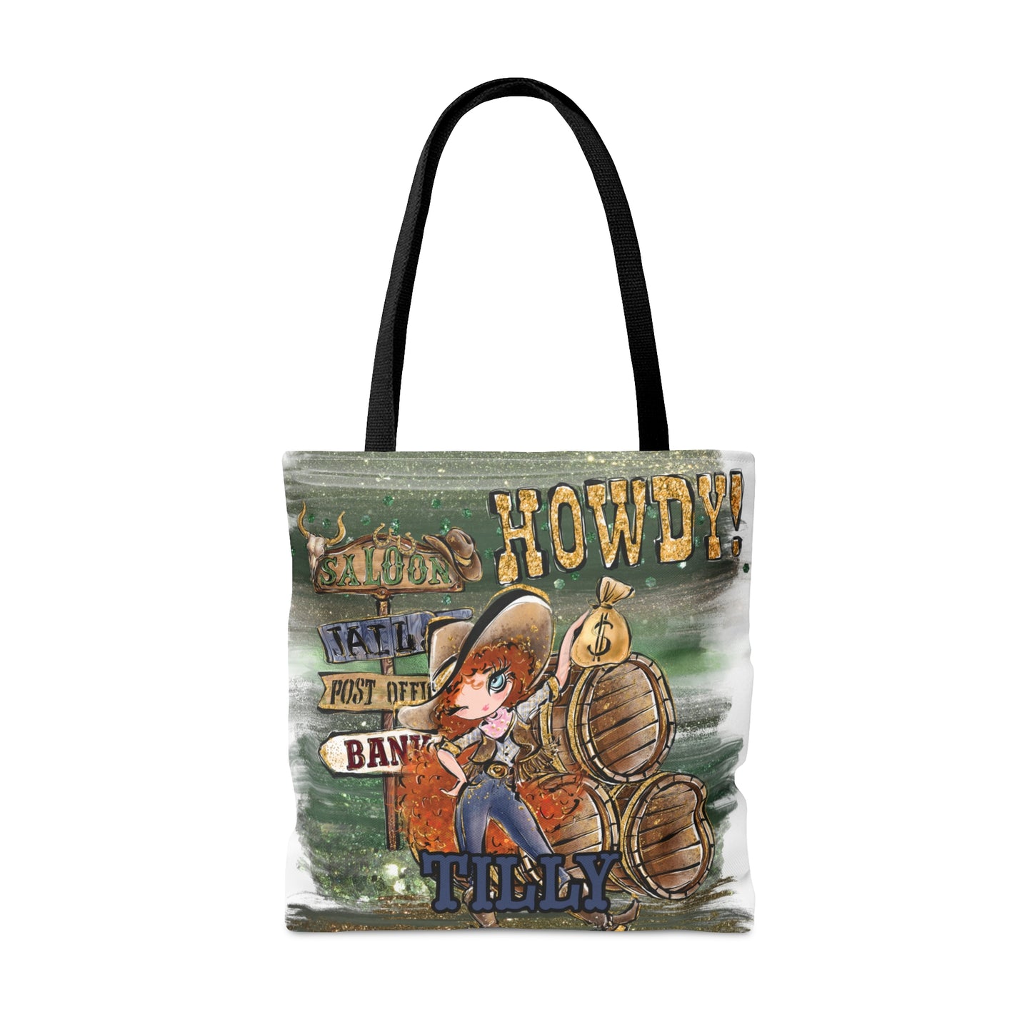 Personalised Tote Bag, Howdy, Red Curly Hair, Blue Eyes, Tote bag