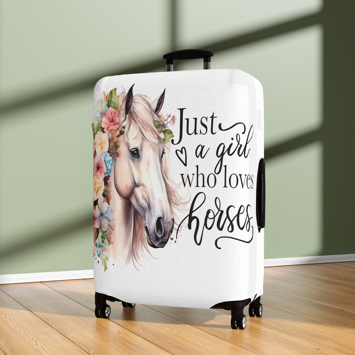 Luggage Cover, Just a Girl Who Loves Horses, awd-1075