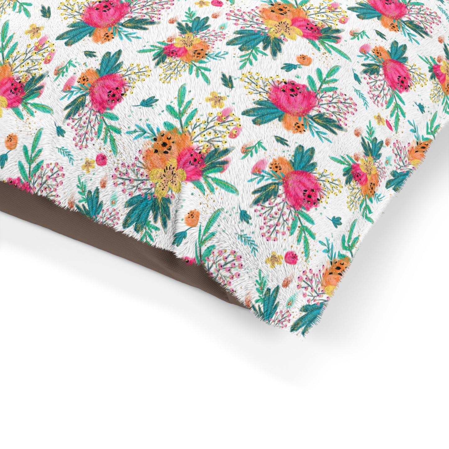 Luxury Pet Bed, feather soft fleece, Australian Floral