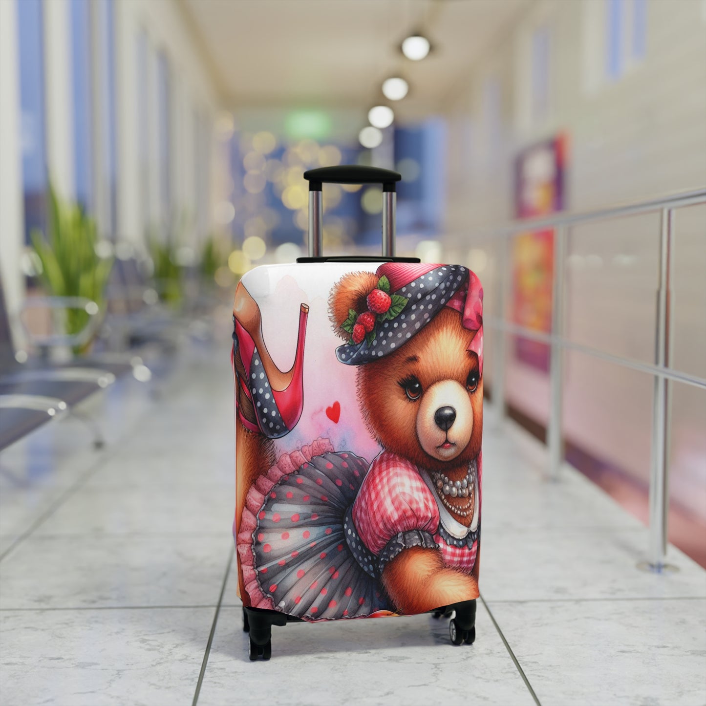 Luggage Cover, Rockabilly, Teddy Bear, awd-3033