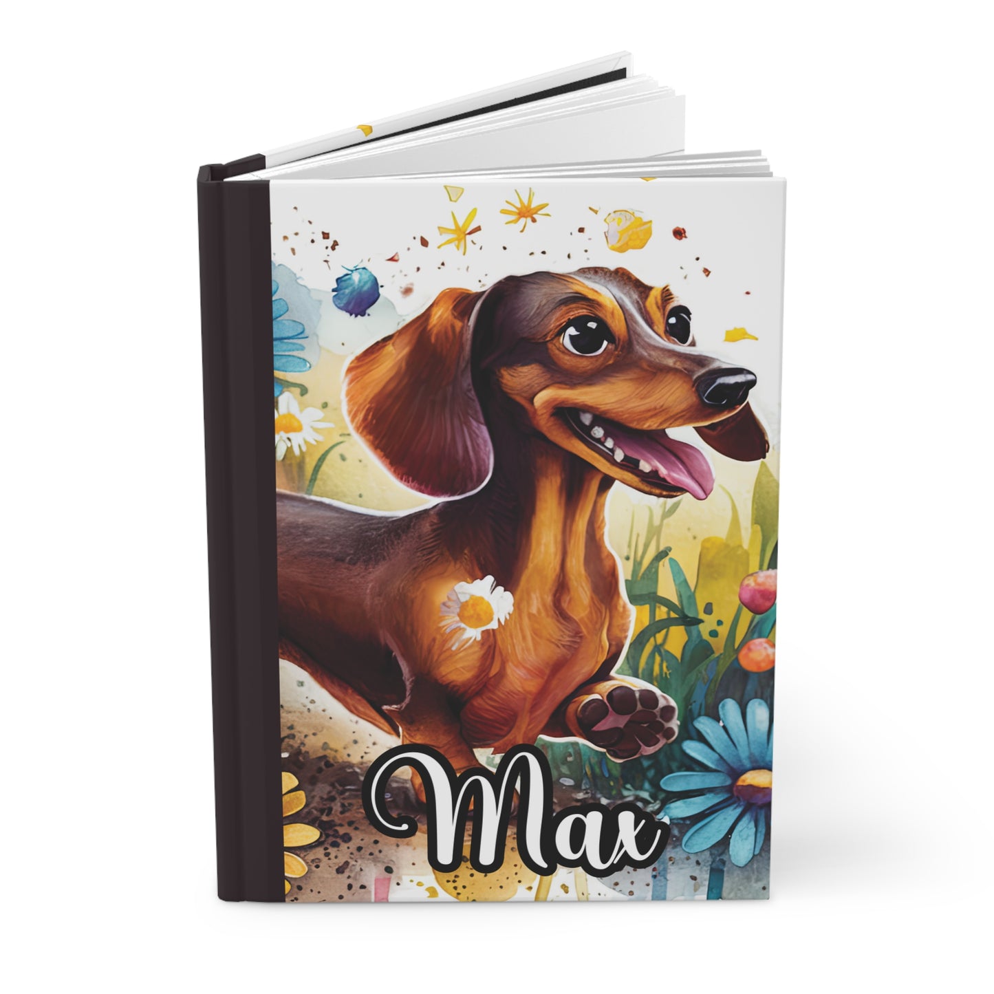 Personalised Hardcover Journal Matte, Dachshund, awd-1652