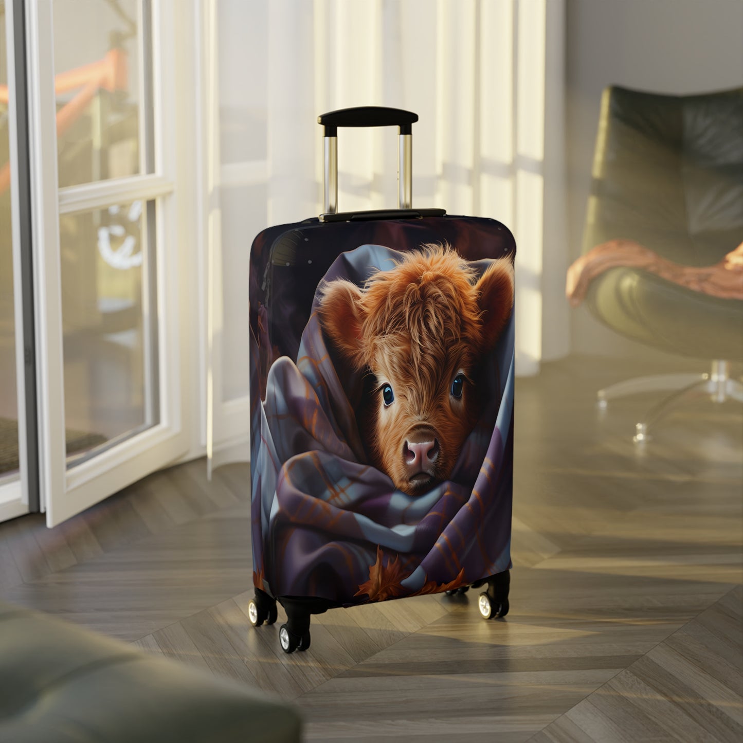 Luggage Cover, Highland Cow, awd-044