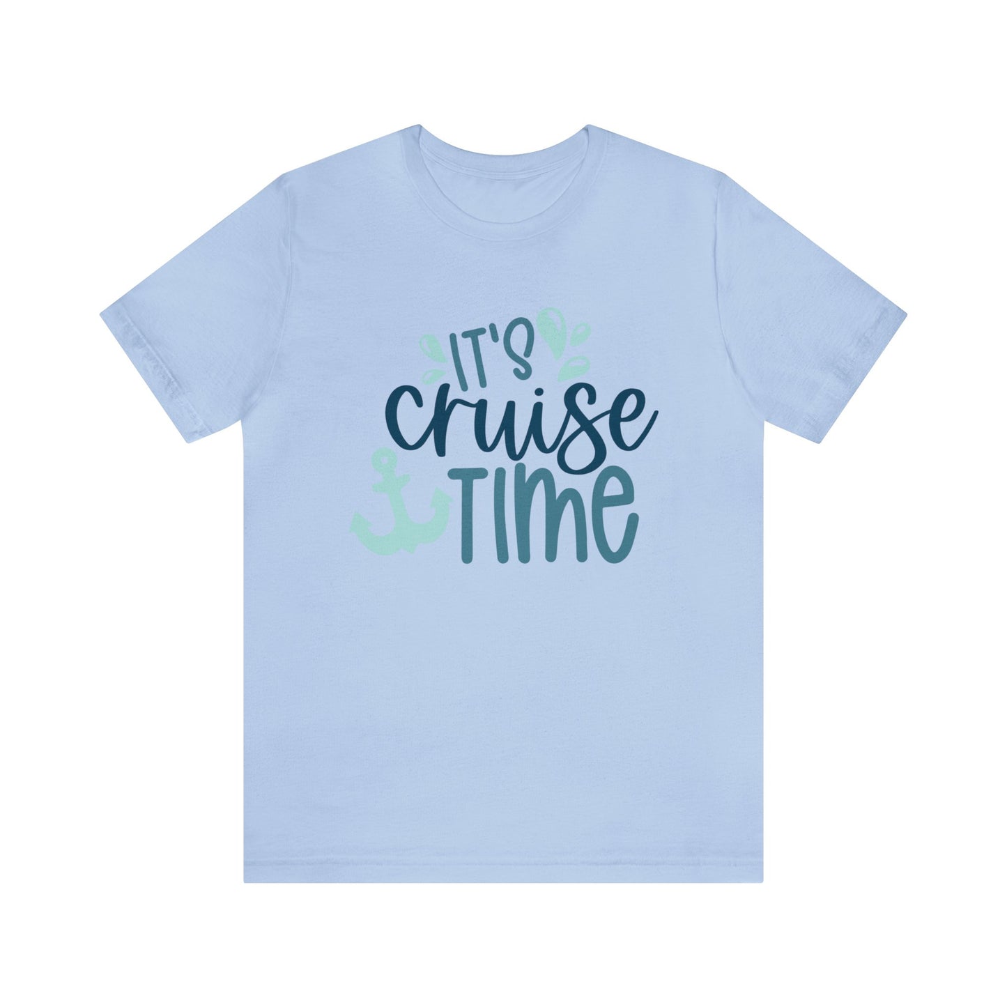 Unisex Adults Jersey Short Sleeve Tee, Cruise Tee, It's Cruise Time, 100% Cotton, Light Fabric 142 g/m²