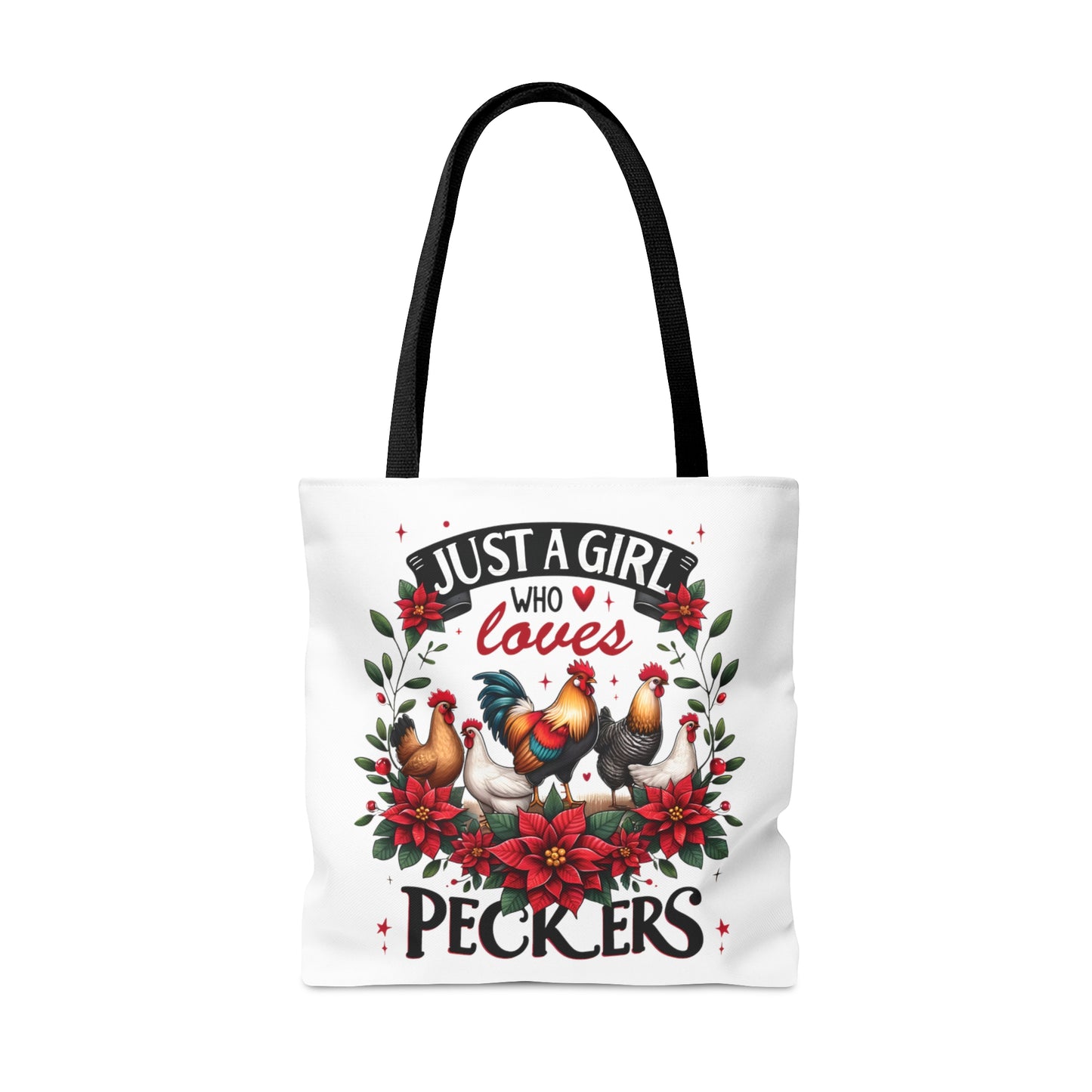 Tote Bag, Chicken, Just a Girl who loves Peckers, Personalised/Non-Personalised Tote bag