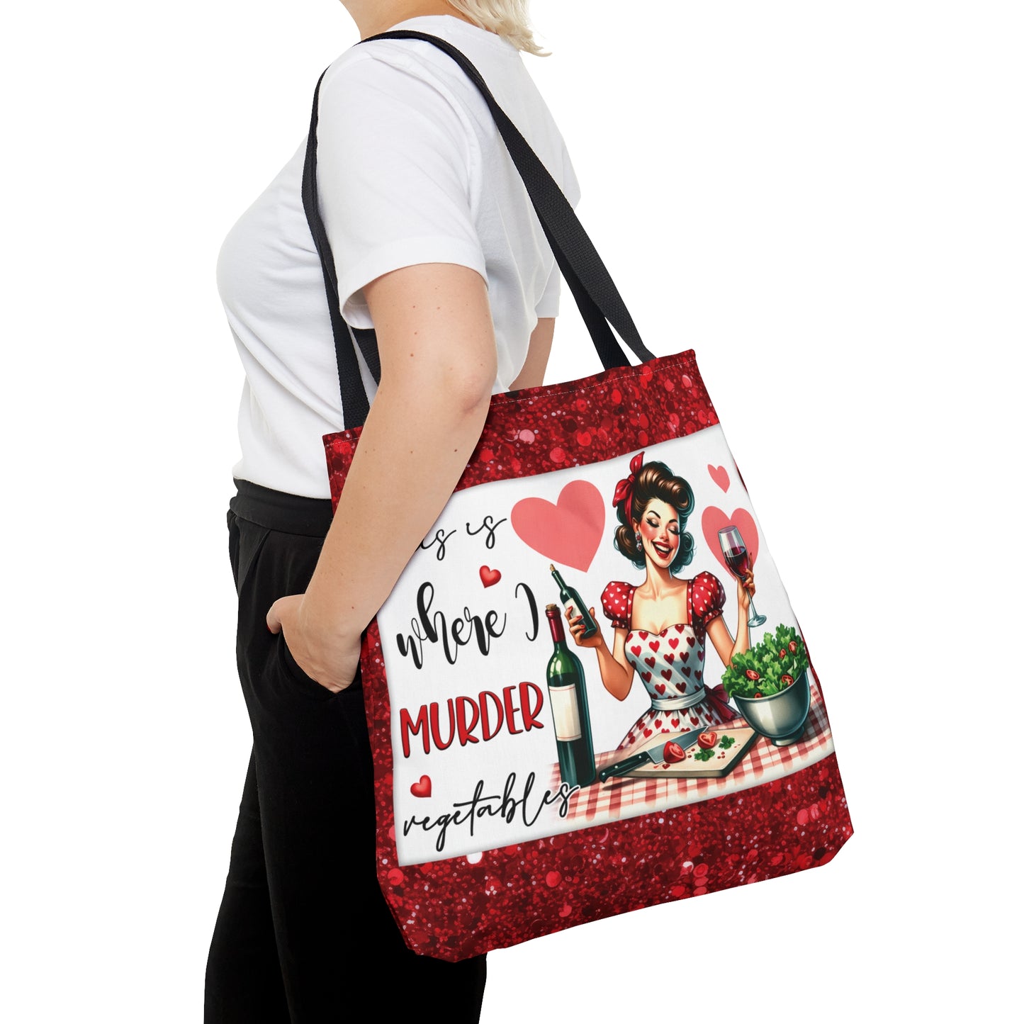 Tote Bag, Retro, This is where I murder Vegetables