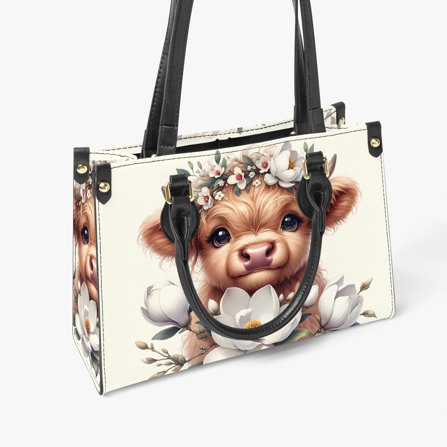 Women's Tote Bag - Long Strap - Highland Cow