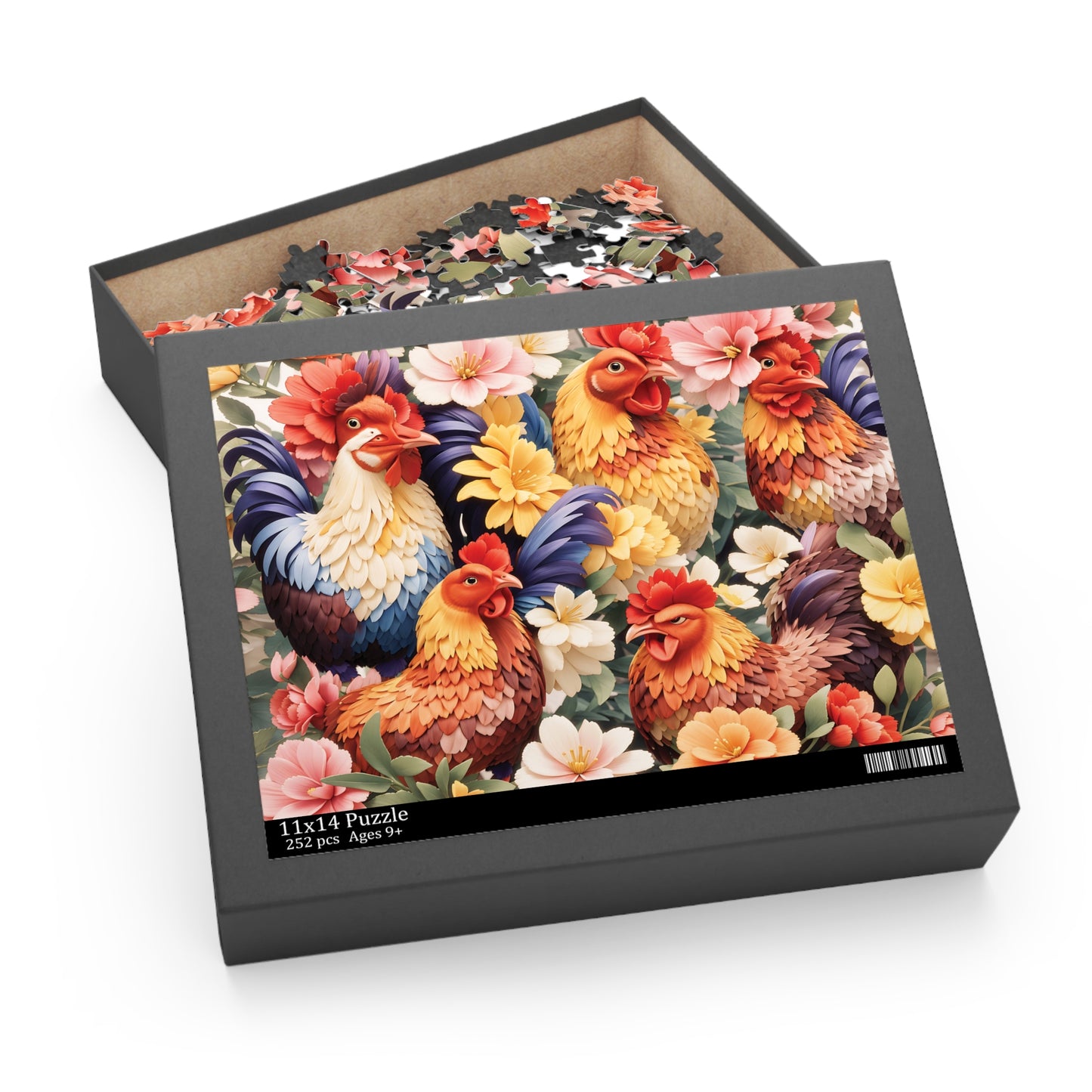 Personalised/Non-Personalised Puzzle, Chickens/Rooster (120, 252, 500-Piece)