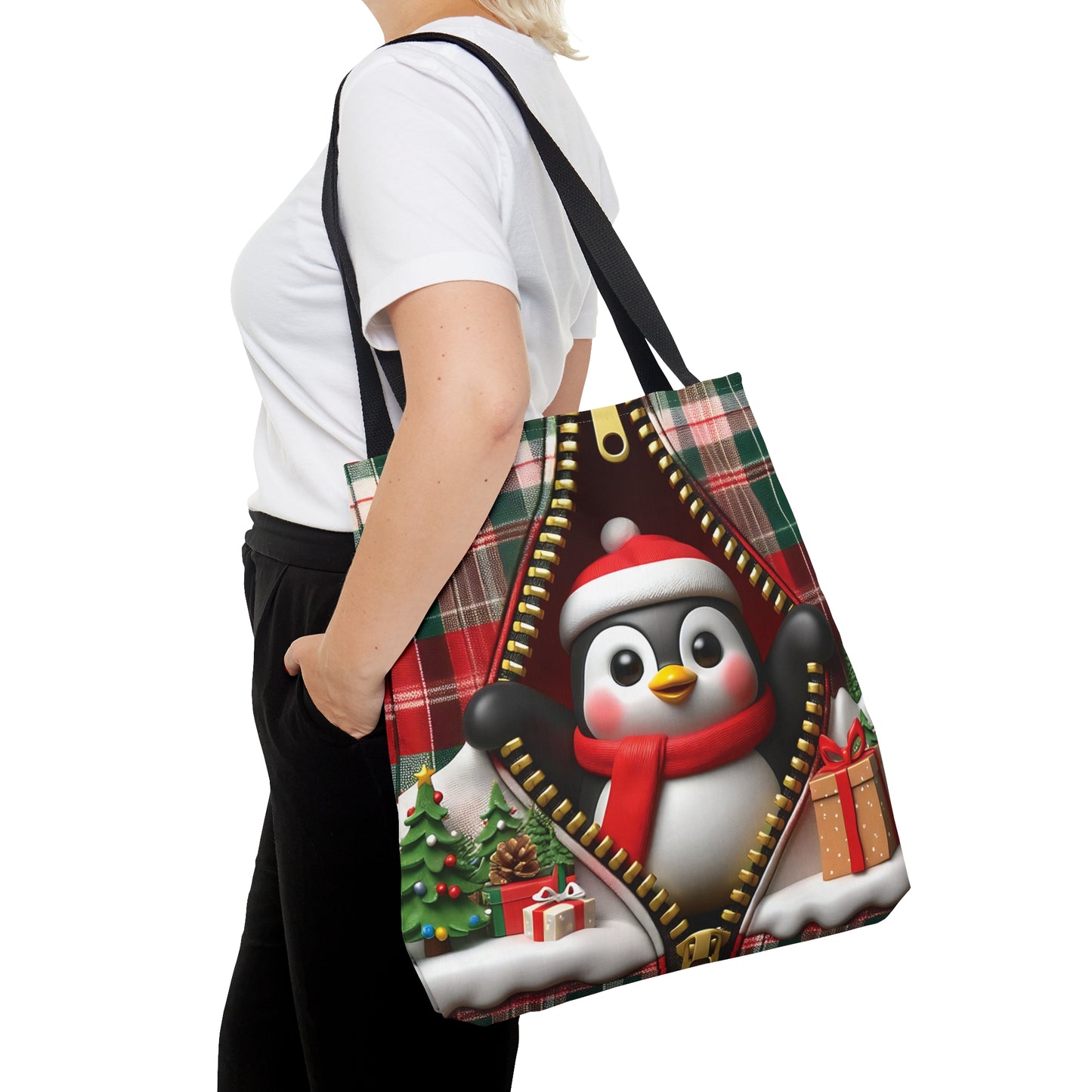 Tote Bag, Christmas, Penguin