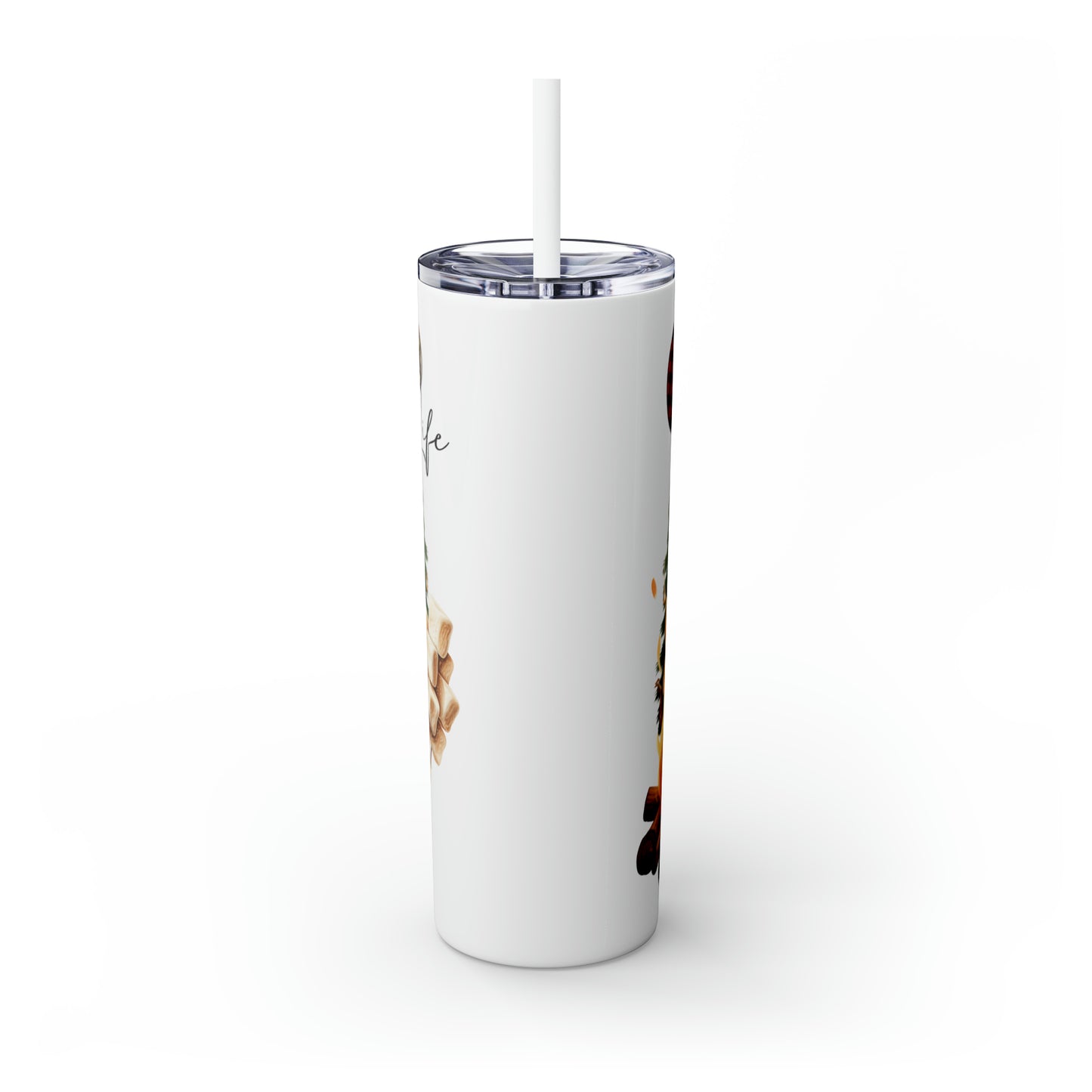 Skinny Tumbler with Straw, 20oz, Camp Life, awd-820