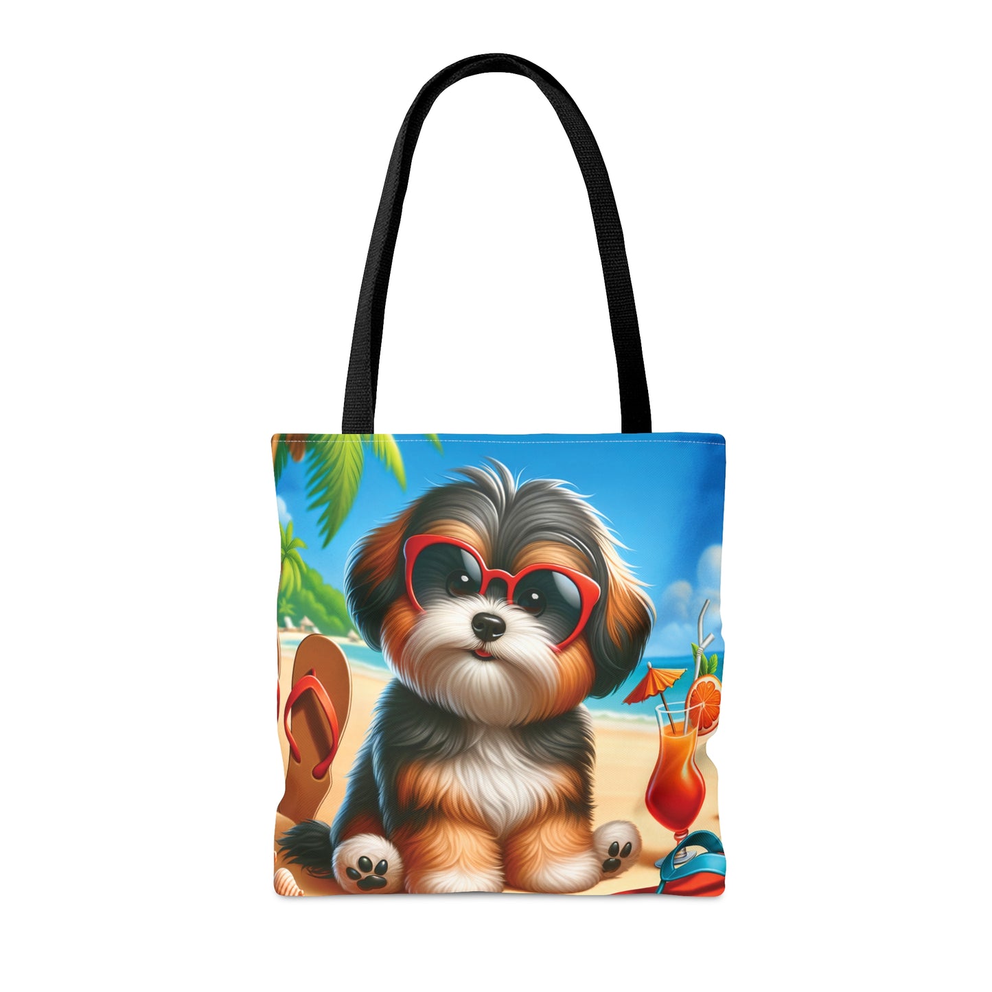 Tote Bag, Dog on Beach, Havanese, Tote bag, awd-1215