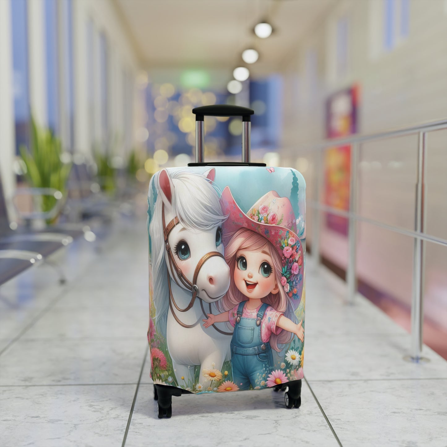 Luggage Cover, Just a Girl who Loves Horses, awd-3070