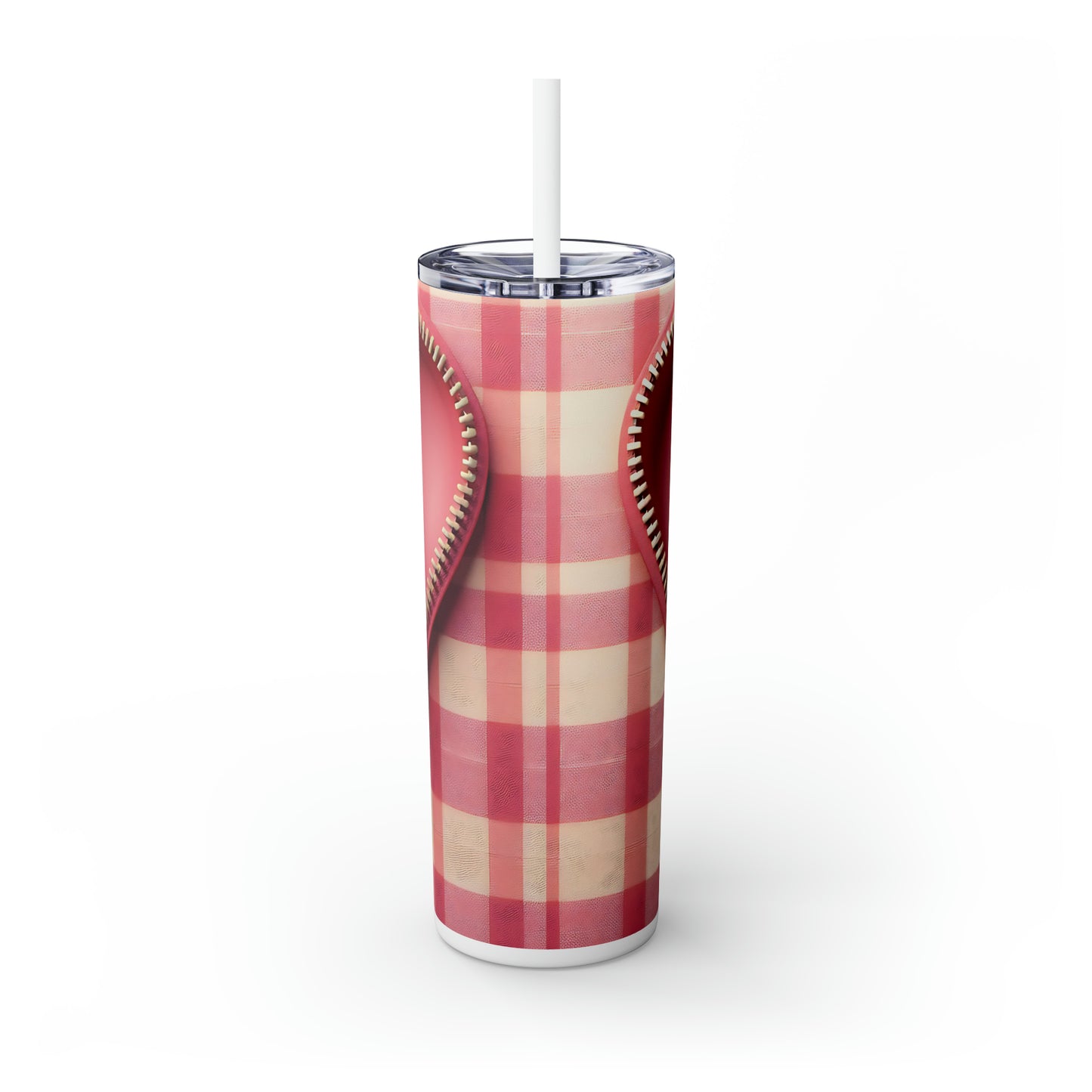 Skinny Tumbler with Straw, 20oz, Duck, Valentines Day, awd-946