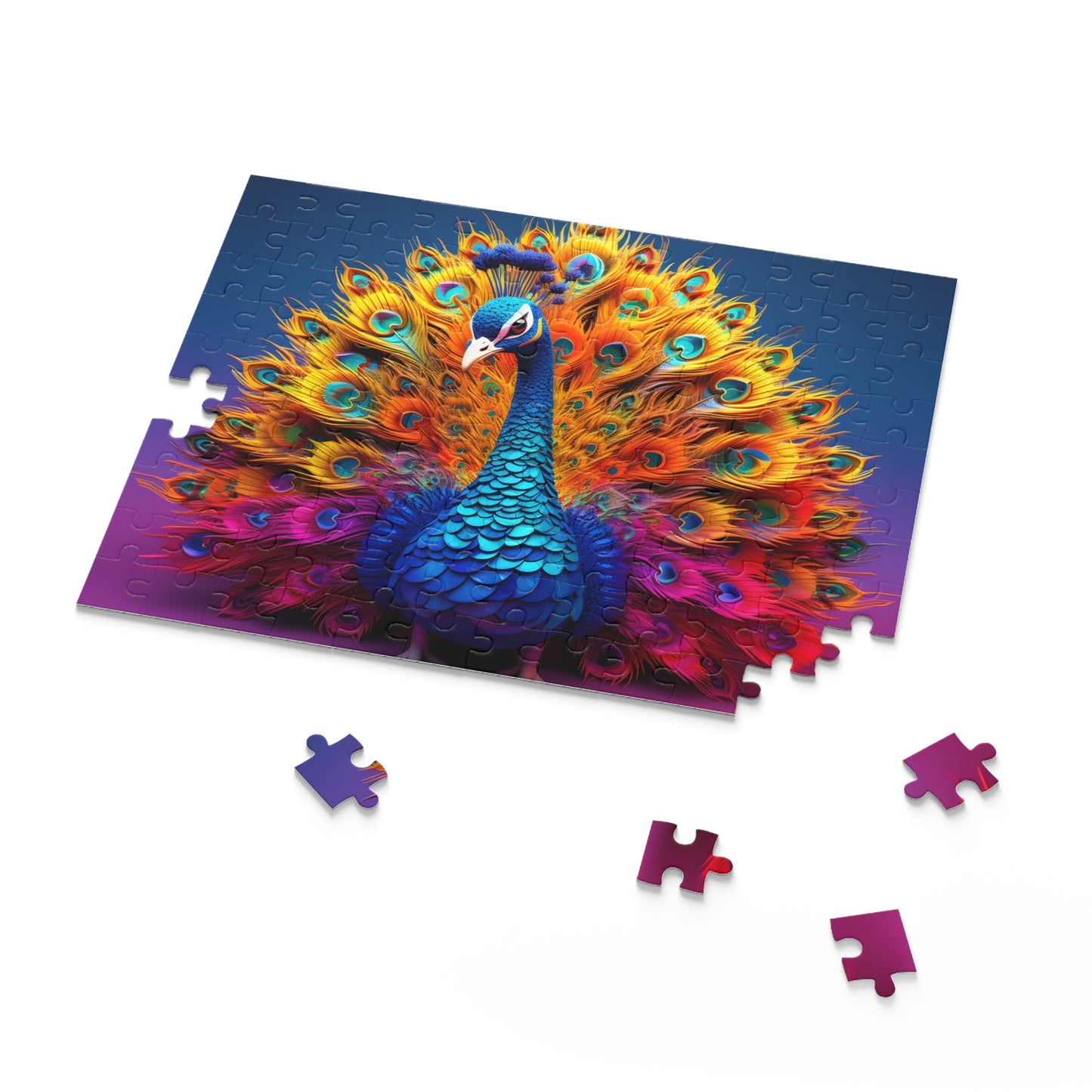 Personalised/Non-Personalised Puzzle, Peacock (120, 252, 500-Piece)