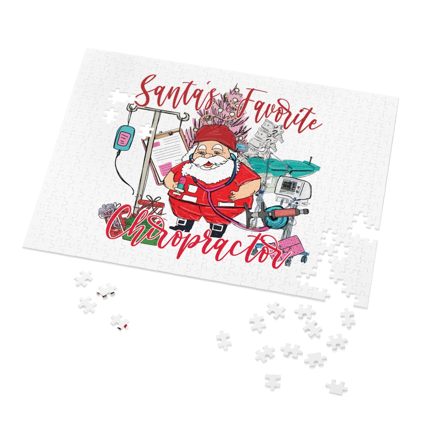 Puzzle, Santa's Favorite Chiropractor, Personalised/Non-Personalised (30, 110, 252, 500,1000-Piece)