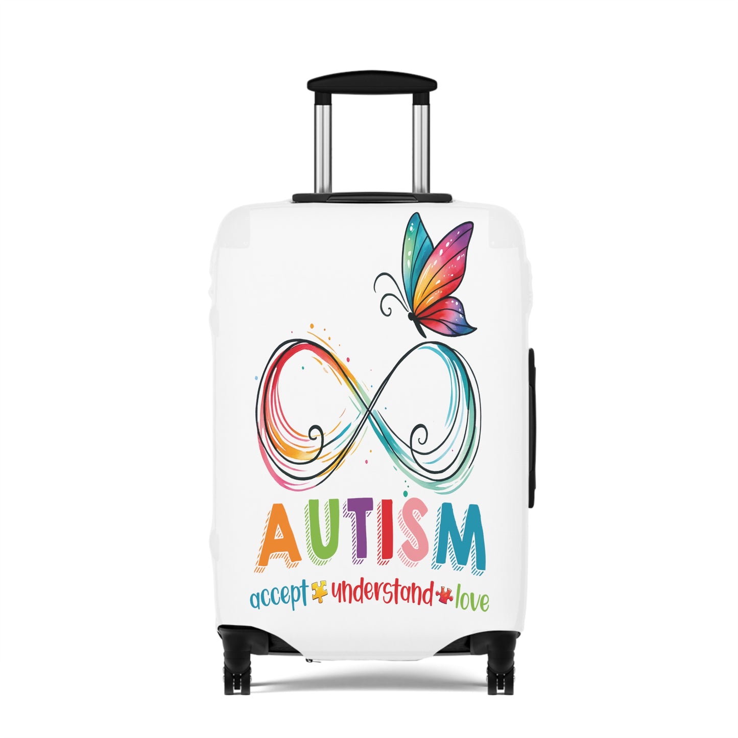 Luggage Cover, Autism, Accept, Understand, Love, awd-1074