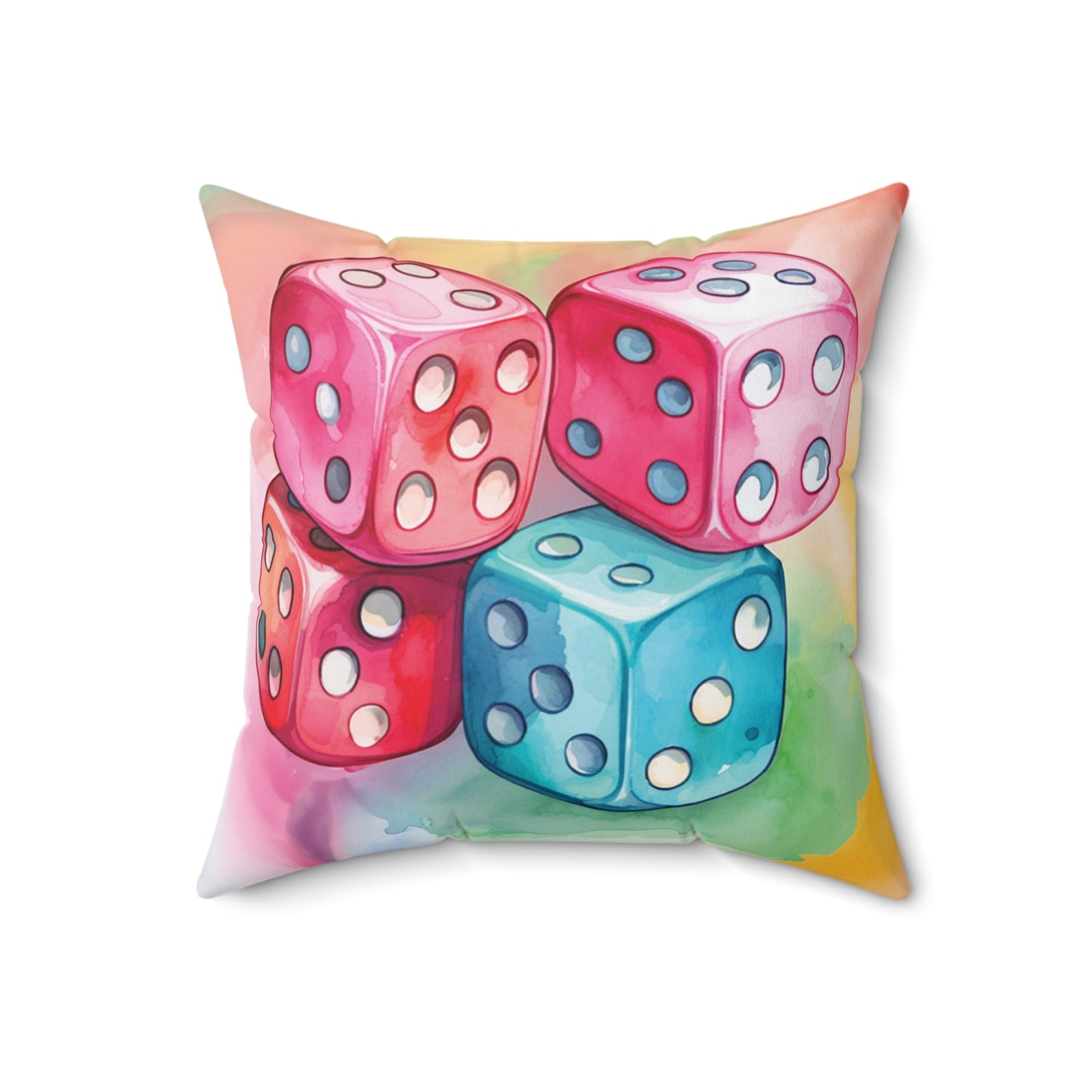 Dice Cushion, Polyester Square Cushion, Christmas cushion