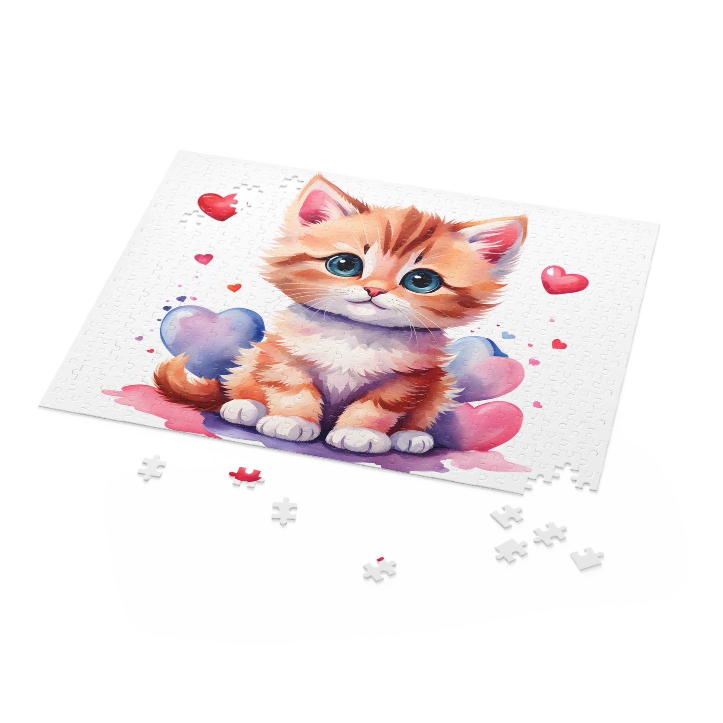 Personalised/Non-Personalised Puzzle, Cat (120, 252, 500-Piece)