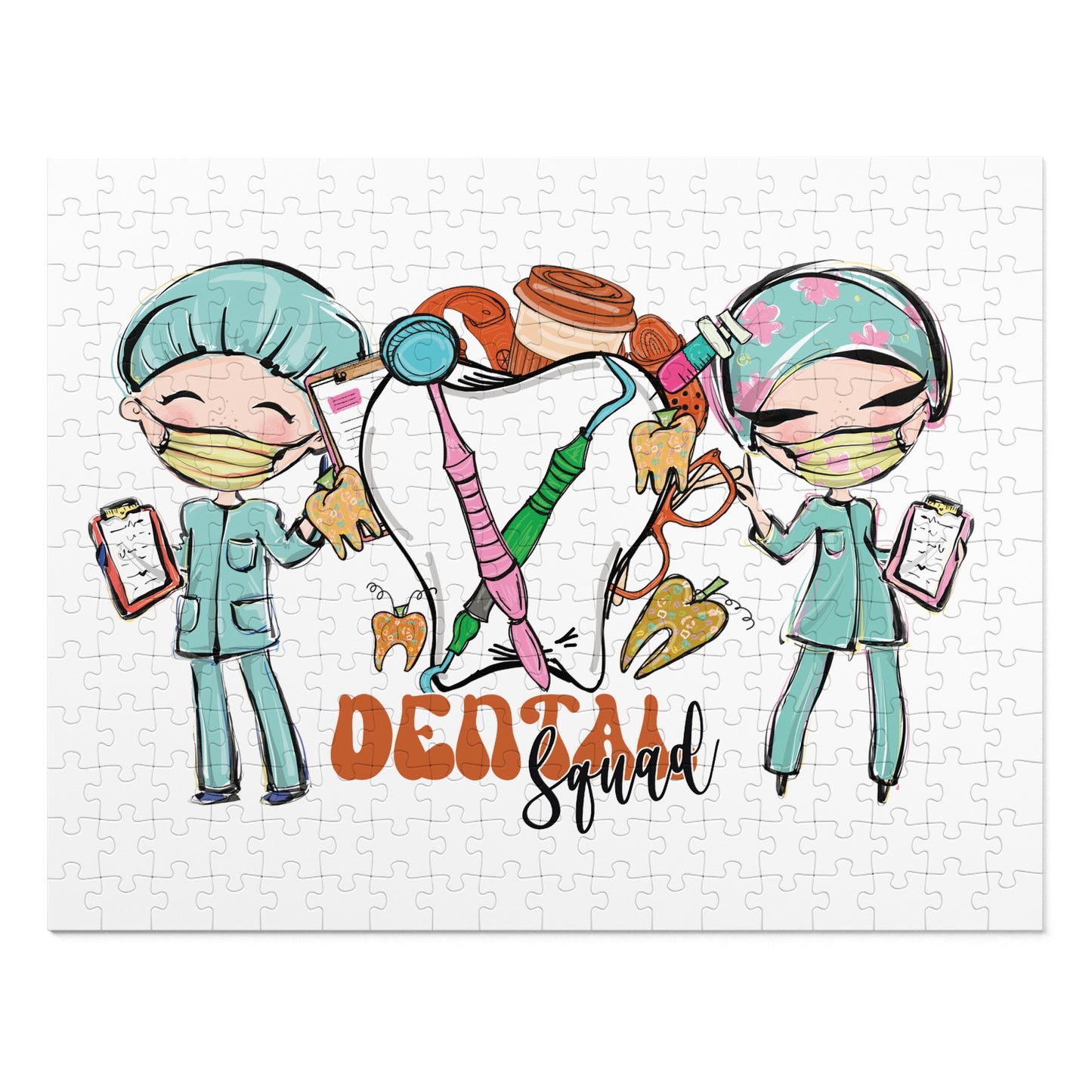 Jigsaw Puzzle, Dental Squad, Personalised/Non-Personalised (30, 110, 252, 500,1000-Piece)