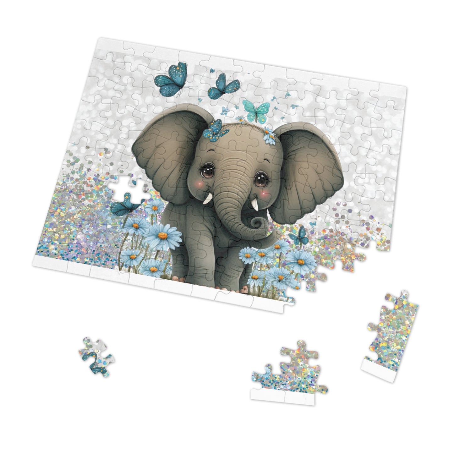 Jigsaw Puzzle, Elephant, Personalised/Non-Personalised (30, 110, 252, 500,1000-Piece)