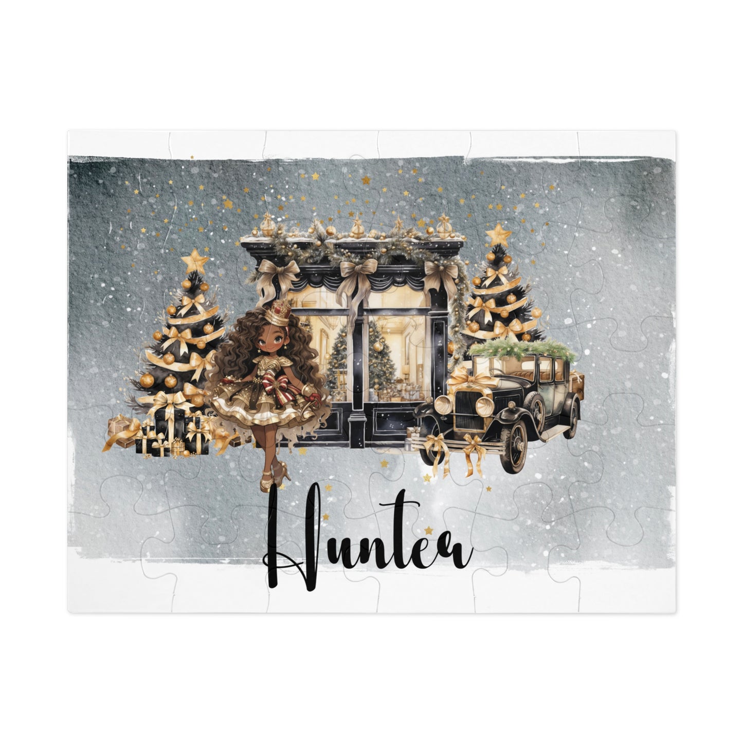 Puzzle, Black and Gold Nutcracker, Personalised/Non-Personalised (30, 110, 252, 500,1000-Piece)