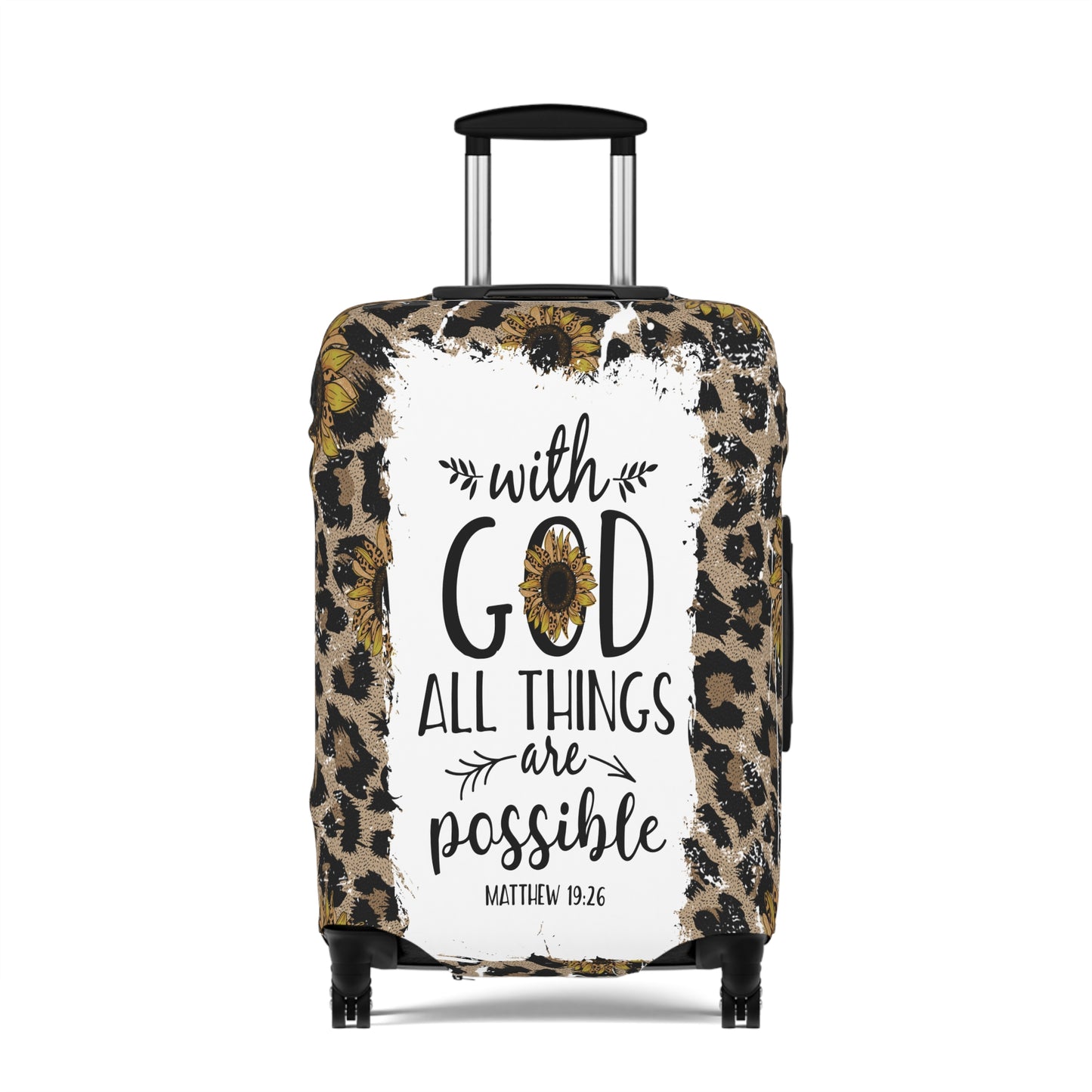 Luggage Cover, Bible Verse, With God all things are Possible, awd-1463